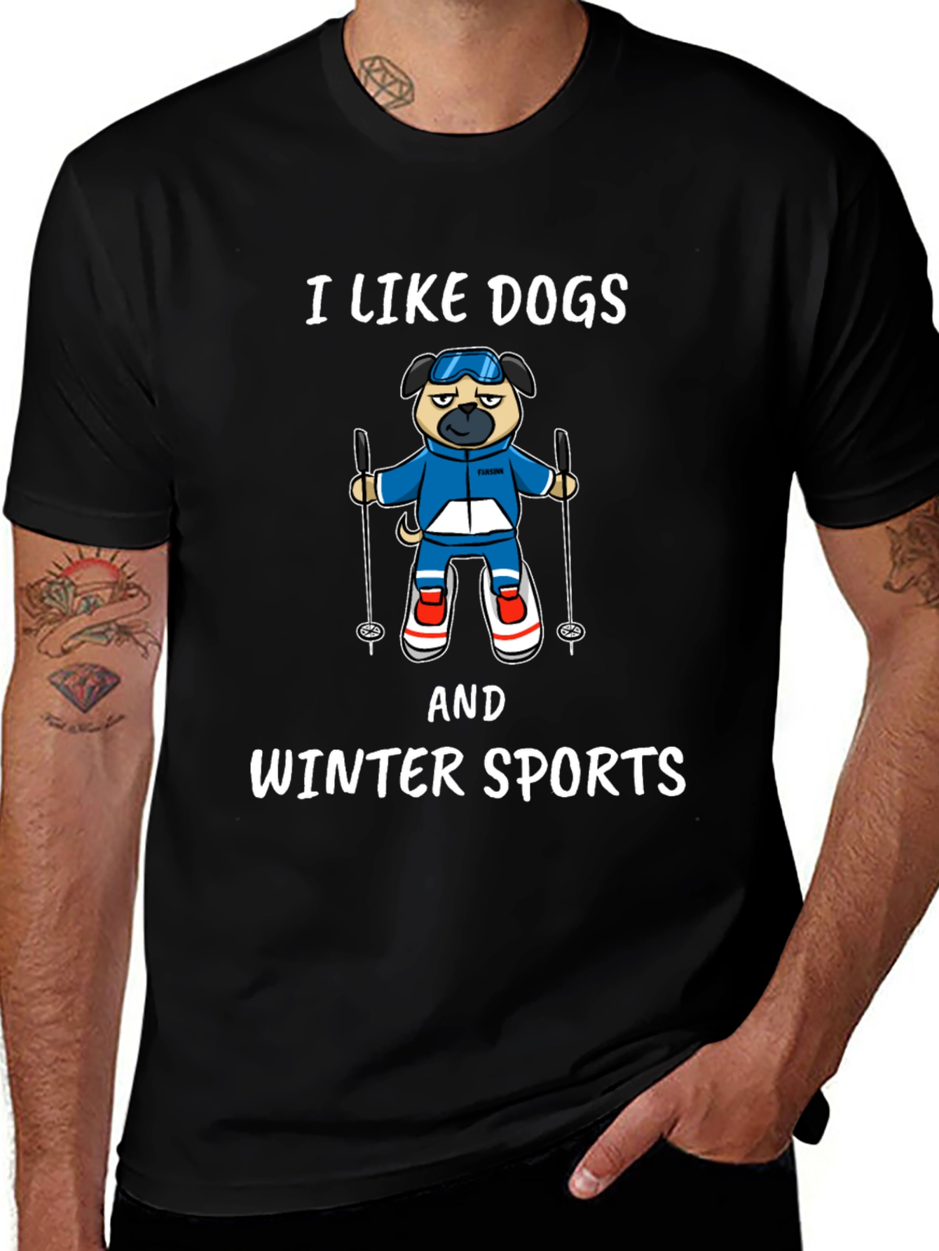 I Like Dogs & Winter Sports T-Shirt