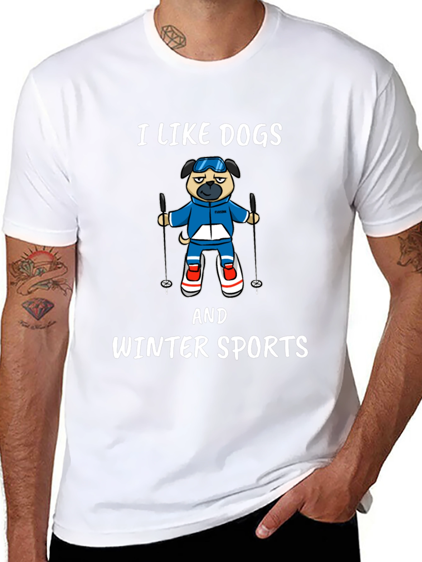I Like Dogs & Winter Sports T-Shirt
