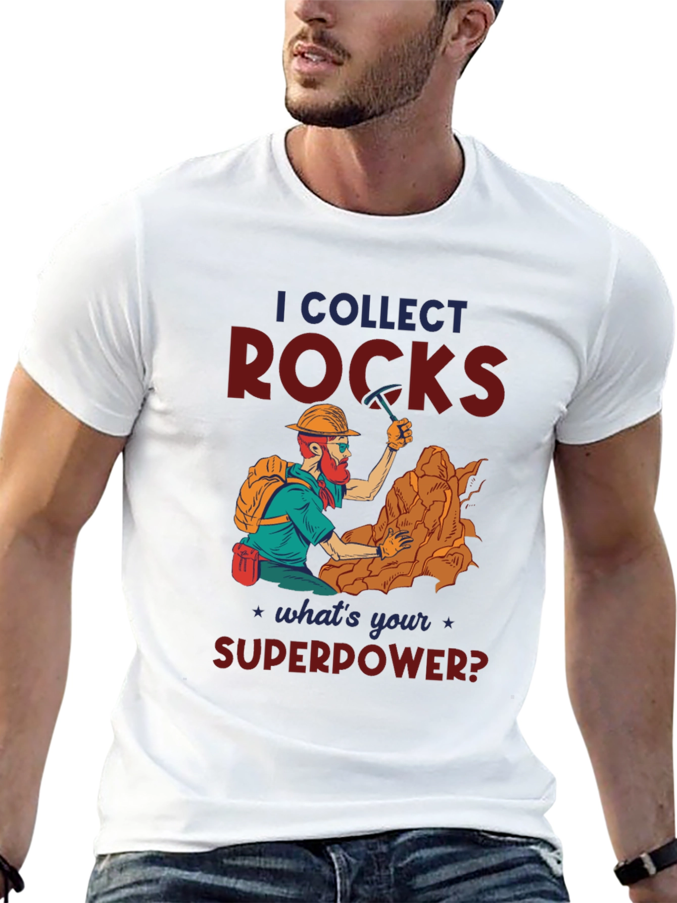 I Collect Rocks Superpower T-Shirt
