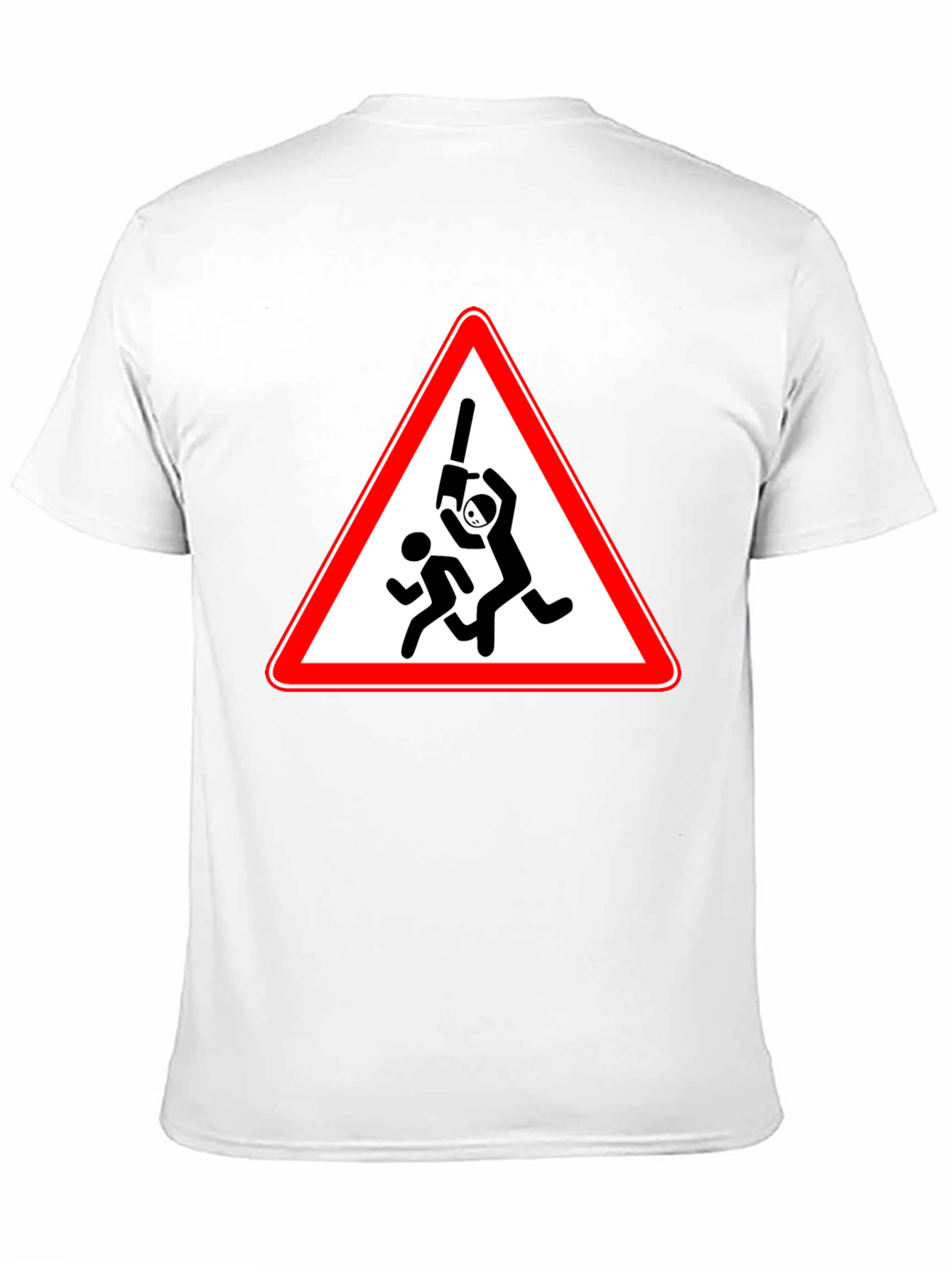 Humorous Cricket Warning Black T-Shirt