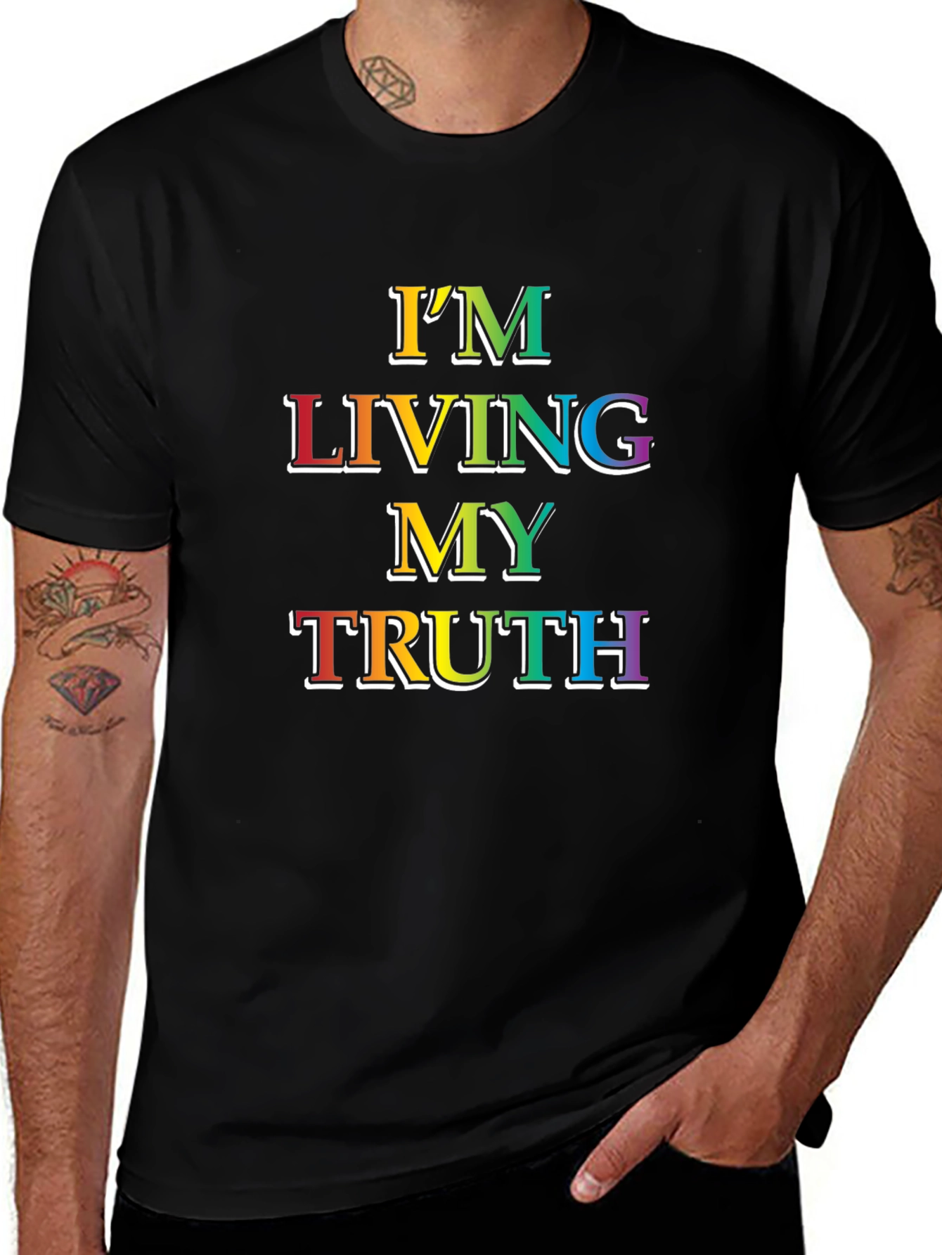 Living My Truth Rainbow Graphic Tee