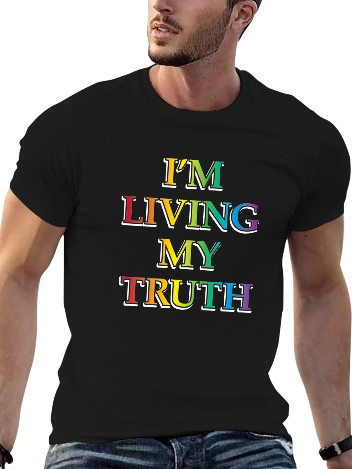 Living My Truth Rainbow Graphic Tee