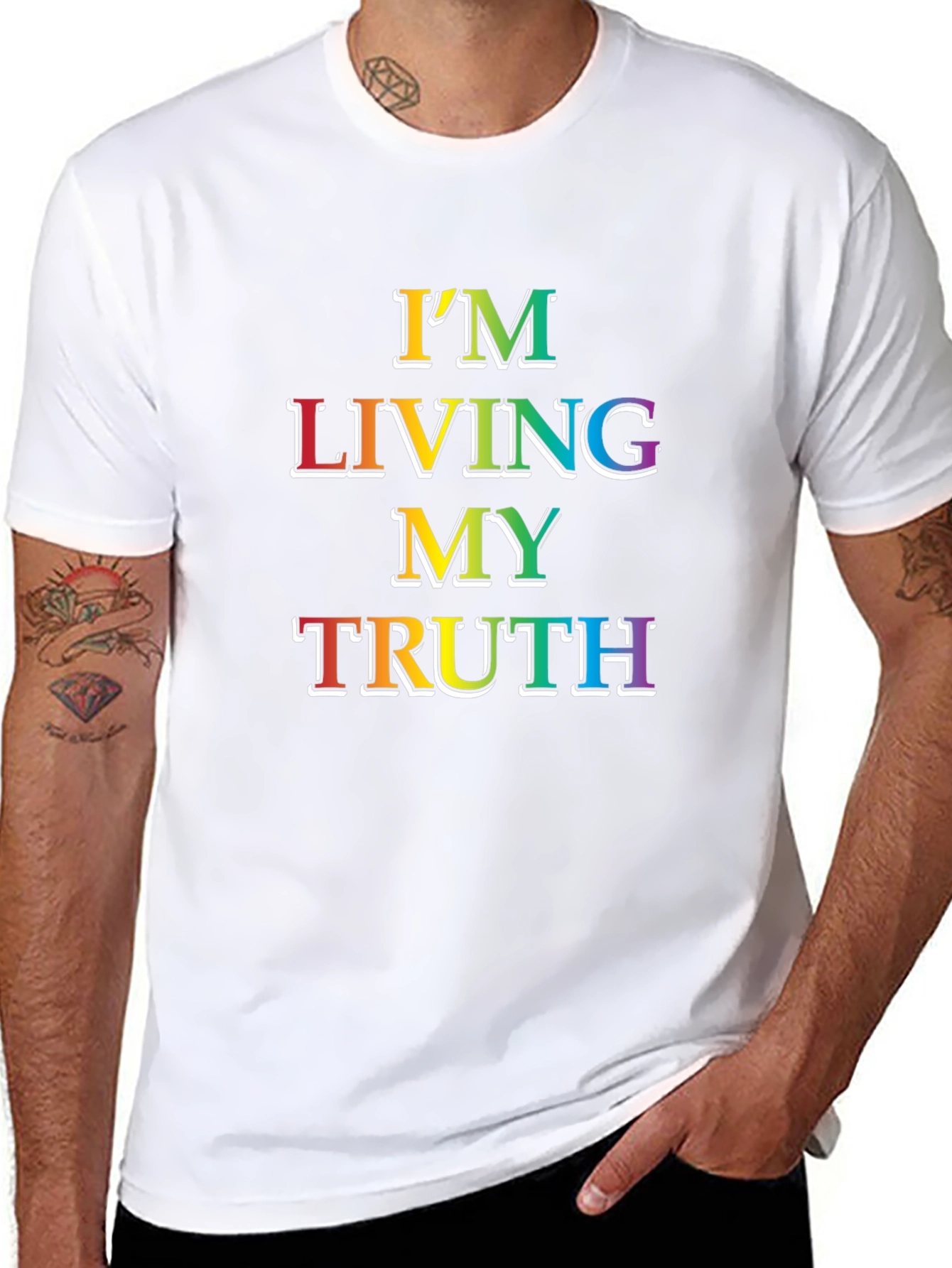 Living My Truth Rainbow Graphic Tee