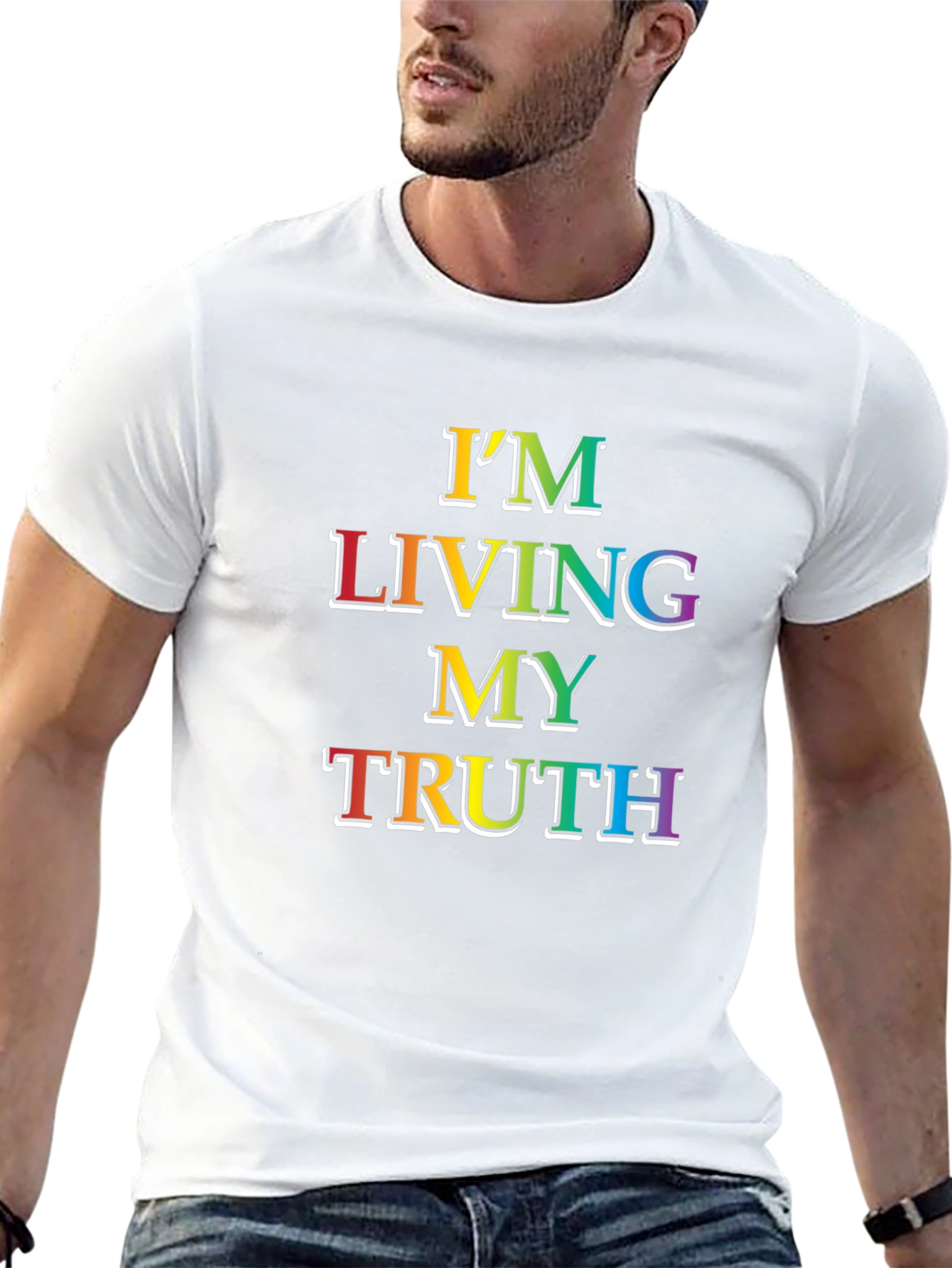 Living My Truth Rainbow Graphic Tee