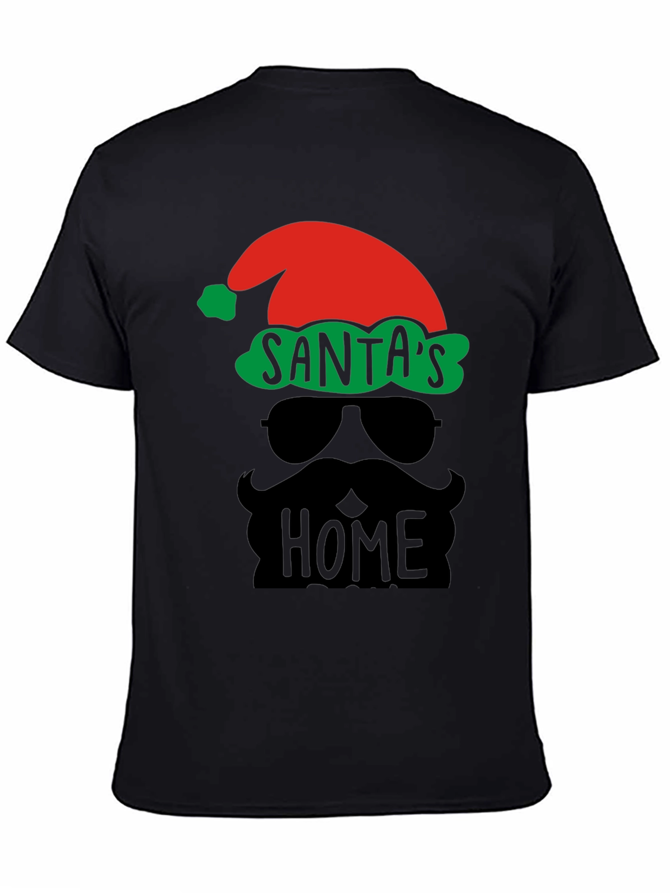 Santas Home Graphic Tee - Holiday Festive Style