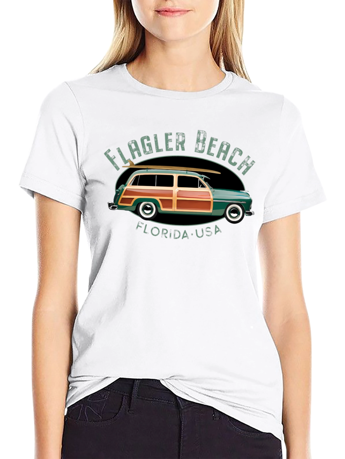 Flagler Beach Surf Wagon T-Shirt