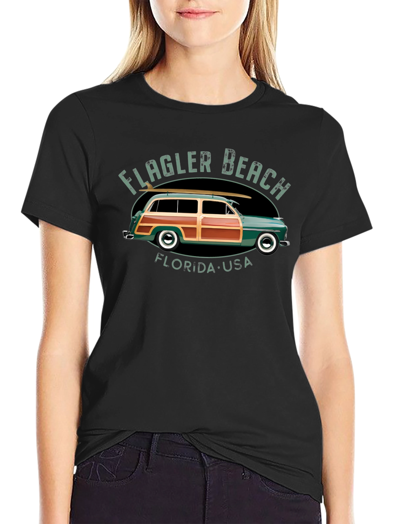 Flagler Beach Surf Wagon T-Shirt