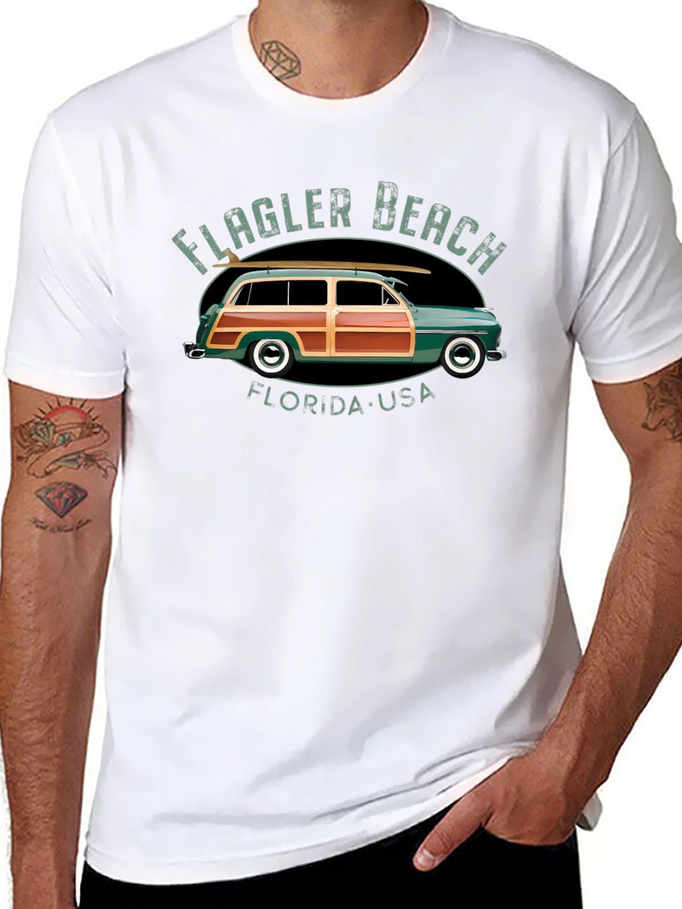 Flagler Beach Surf Wagon T-Shirt