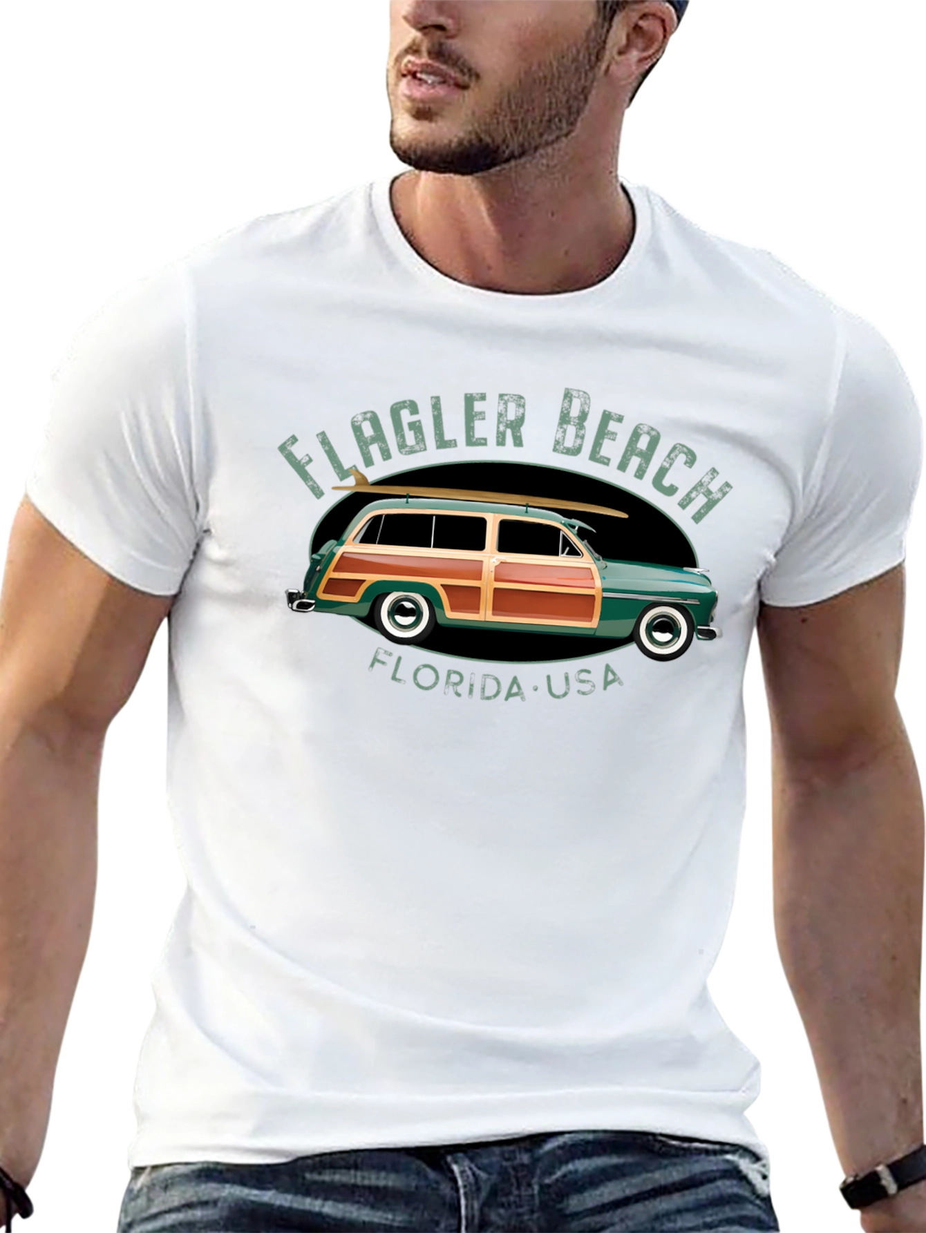 Flagler Beach Surf Wagon T-Shirt