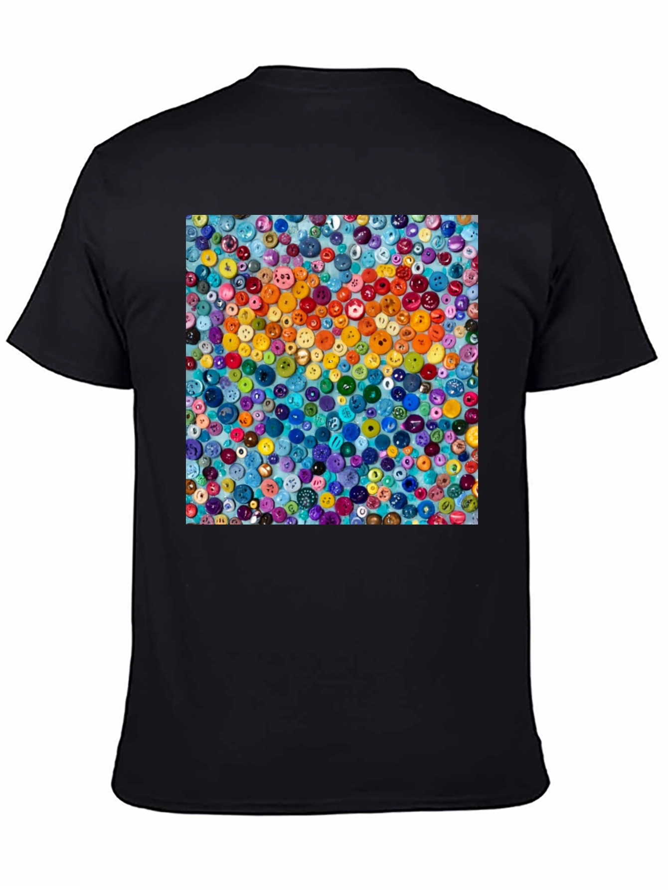 Colorful Button Art T-Shirt