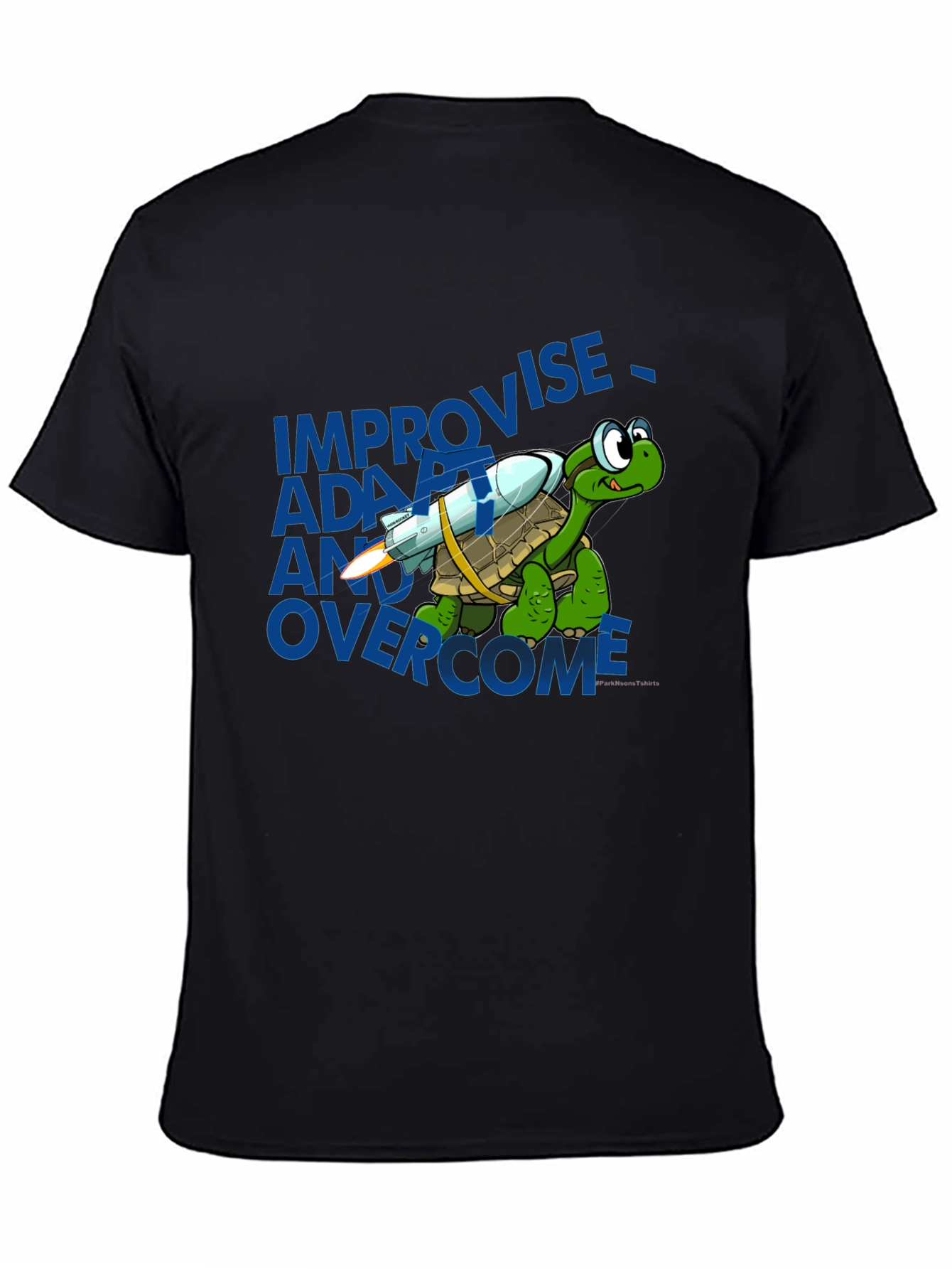 Turtle Rocket T-Shirt - Adapt Improvise Overcome