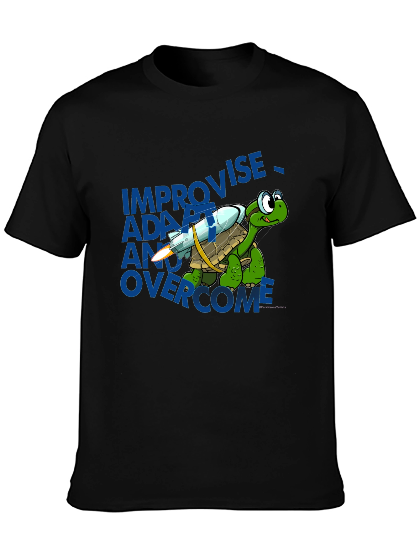 Turtle Rocket T-Shirt - Adapt Improvise Overcome