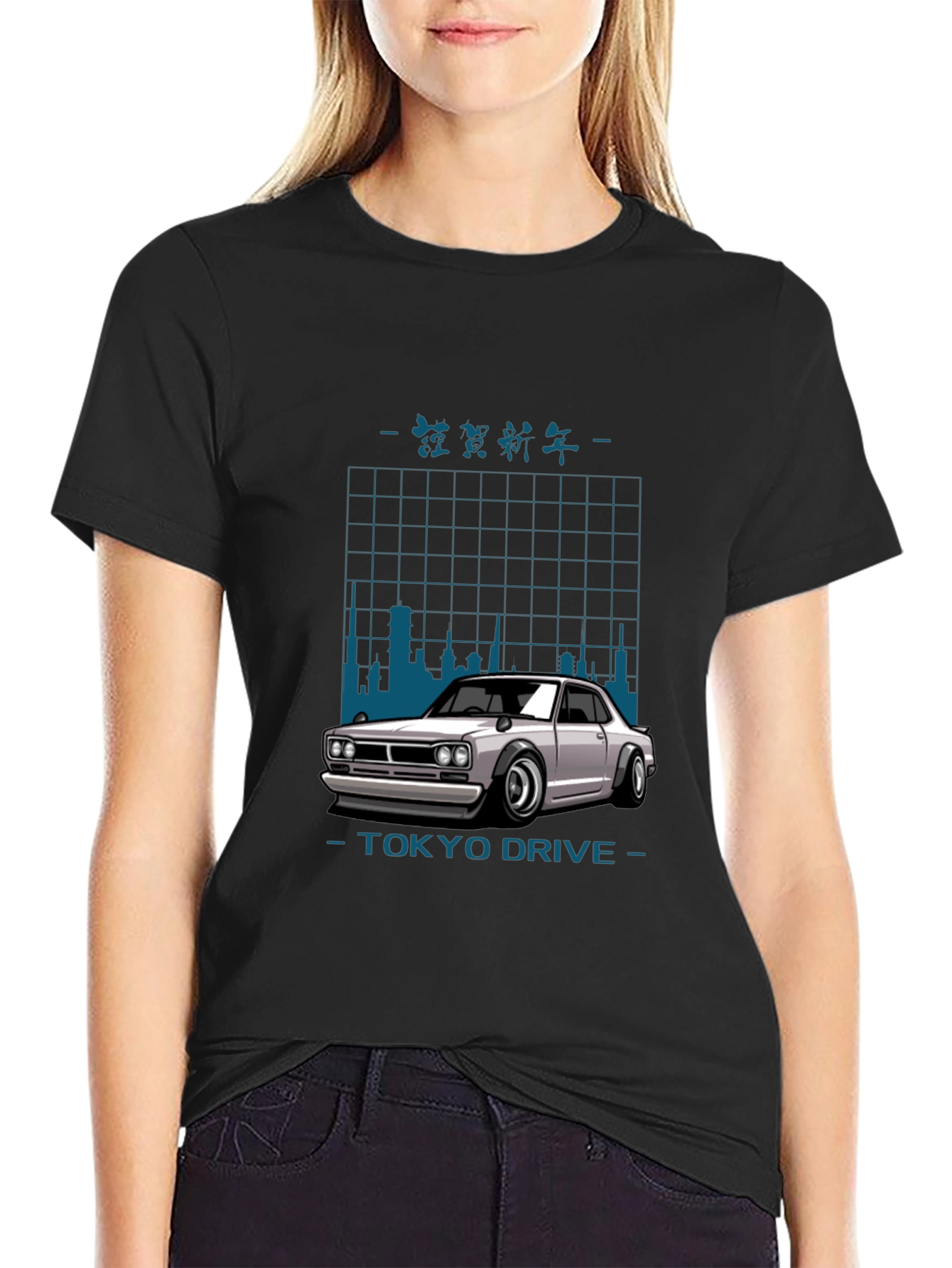 Tokyo Drive Car Graphic Black T-Shirt