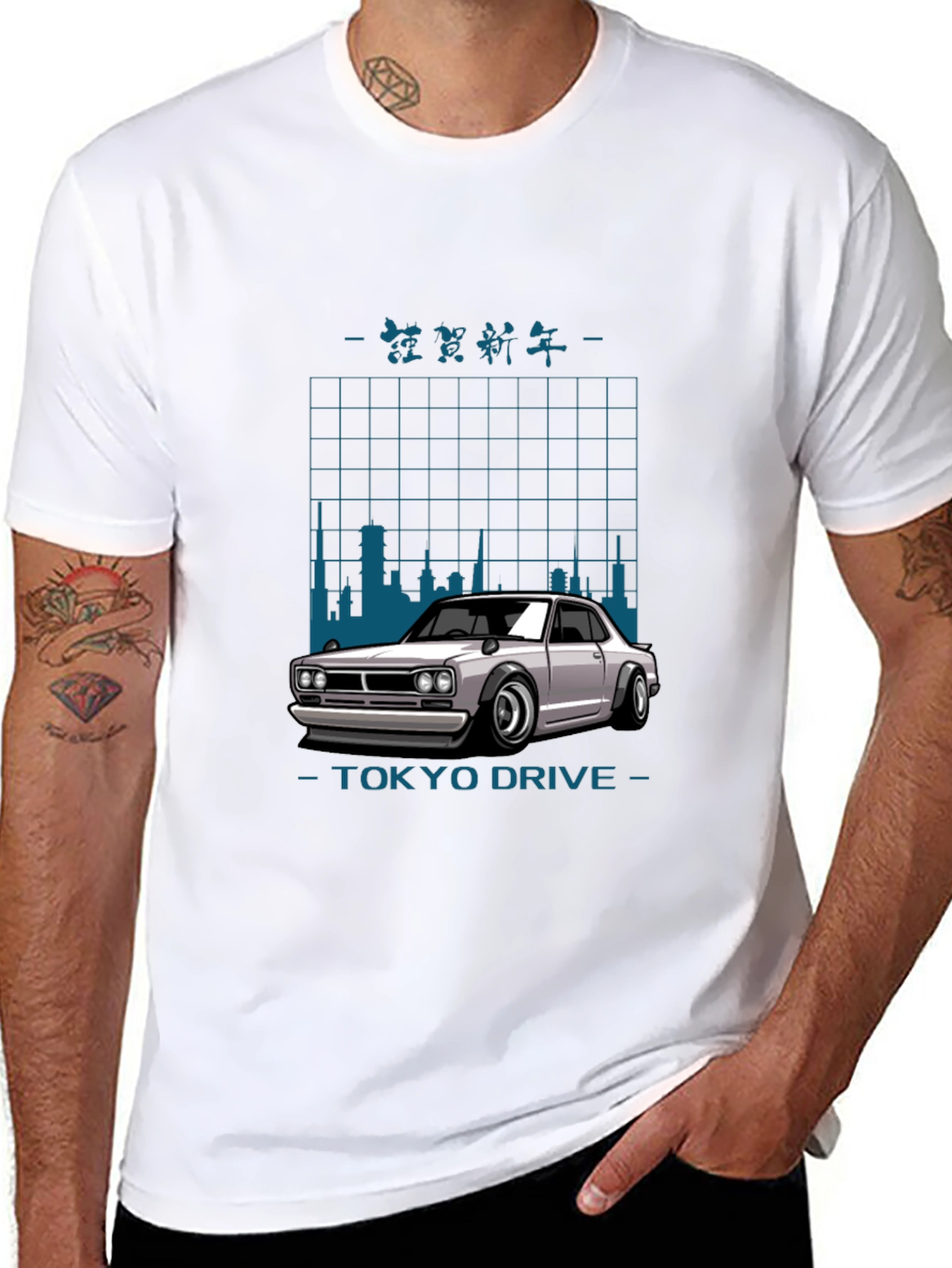 Tokyo Drive Car Graphic Black T-Shirt