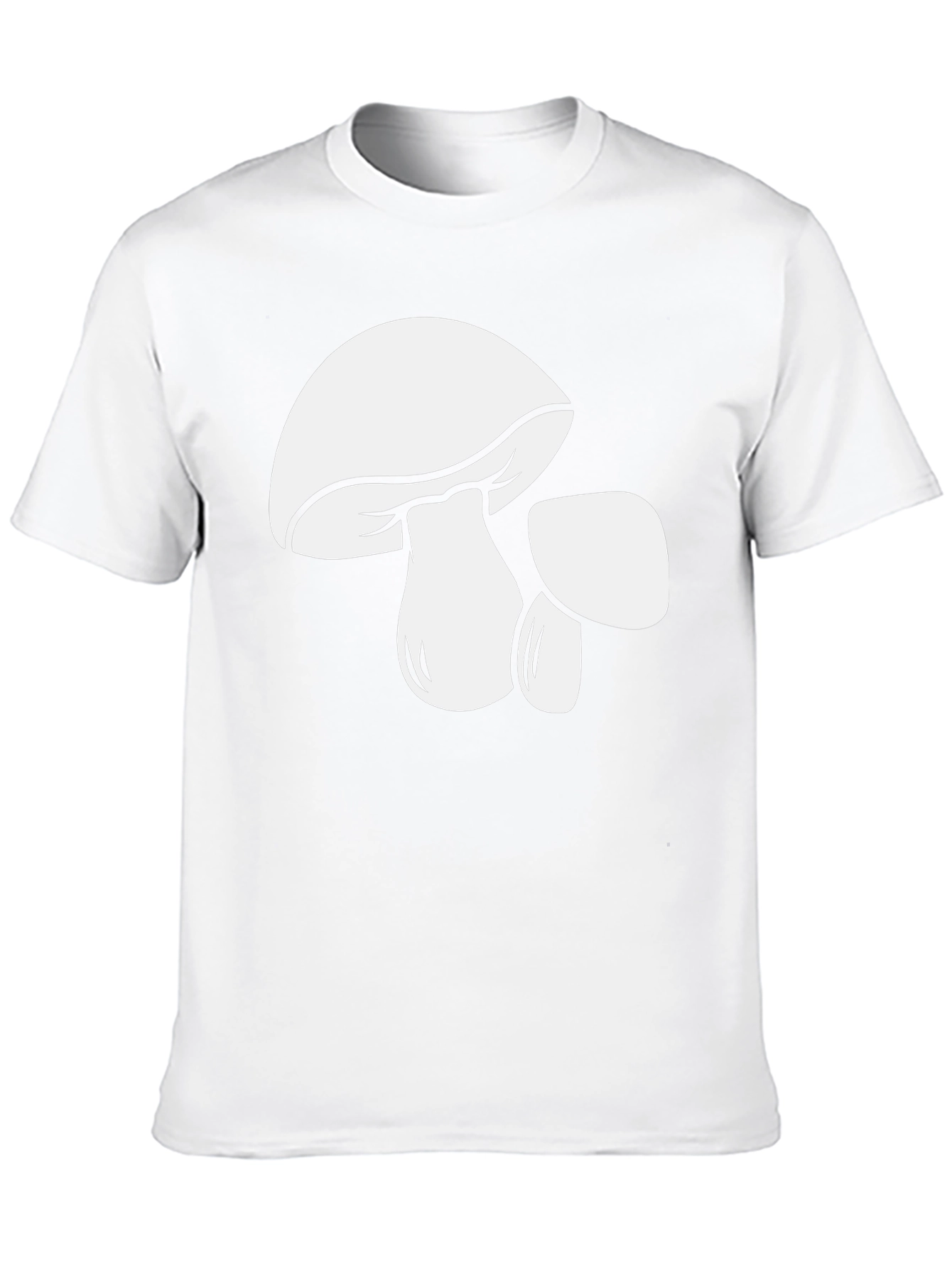 Mushroom Graphic Tee - Bold Black Cotton T-Shirt