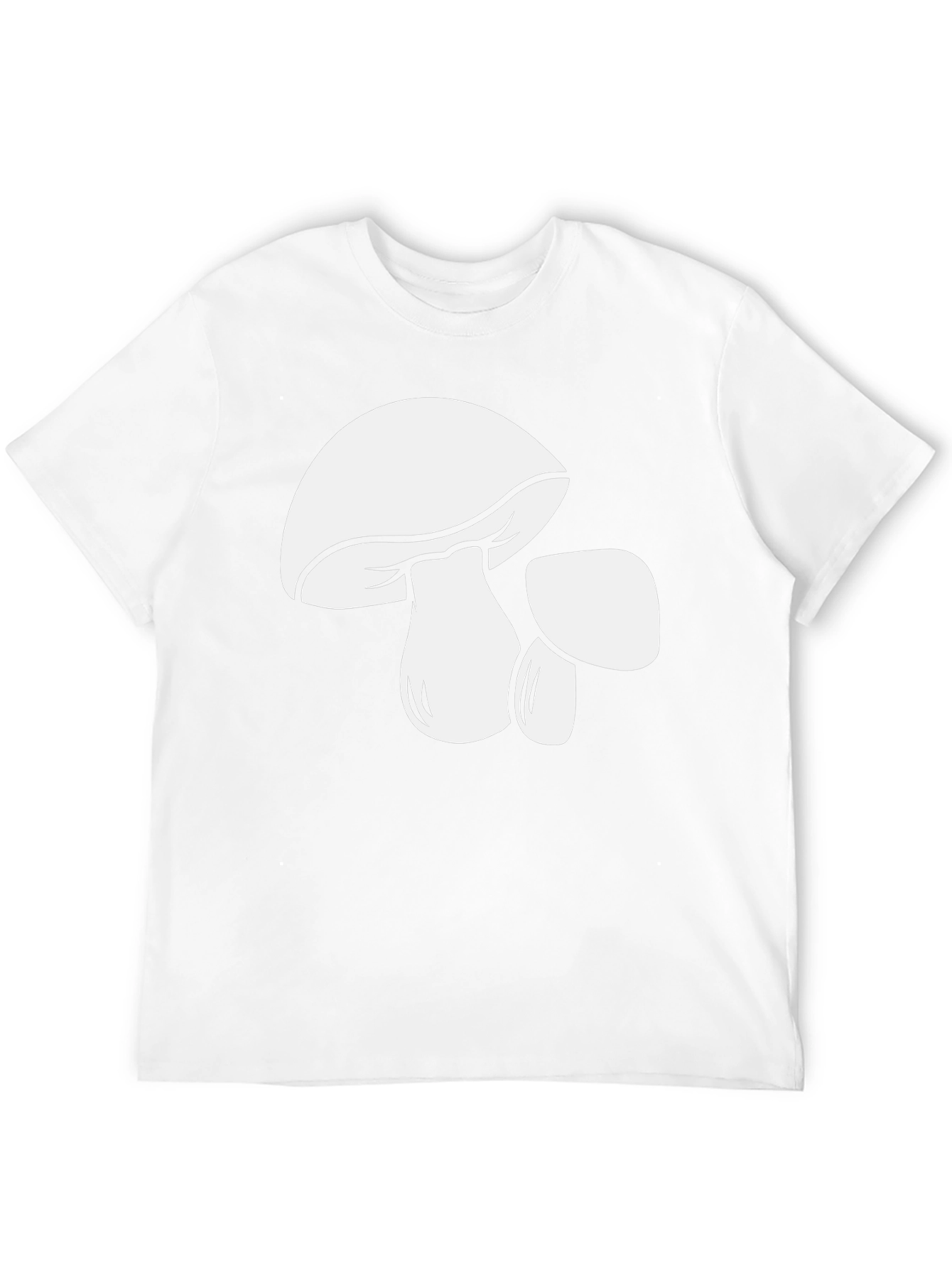 Mushroom Graphic Tee - Bold Black Cotton T-Shirt