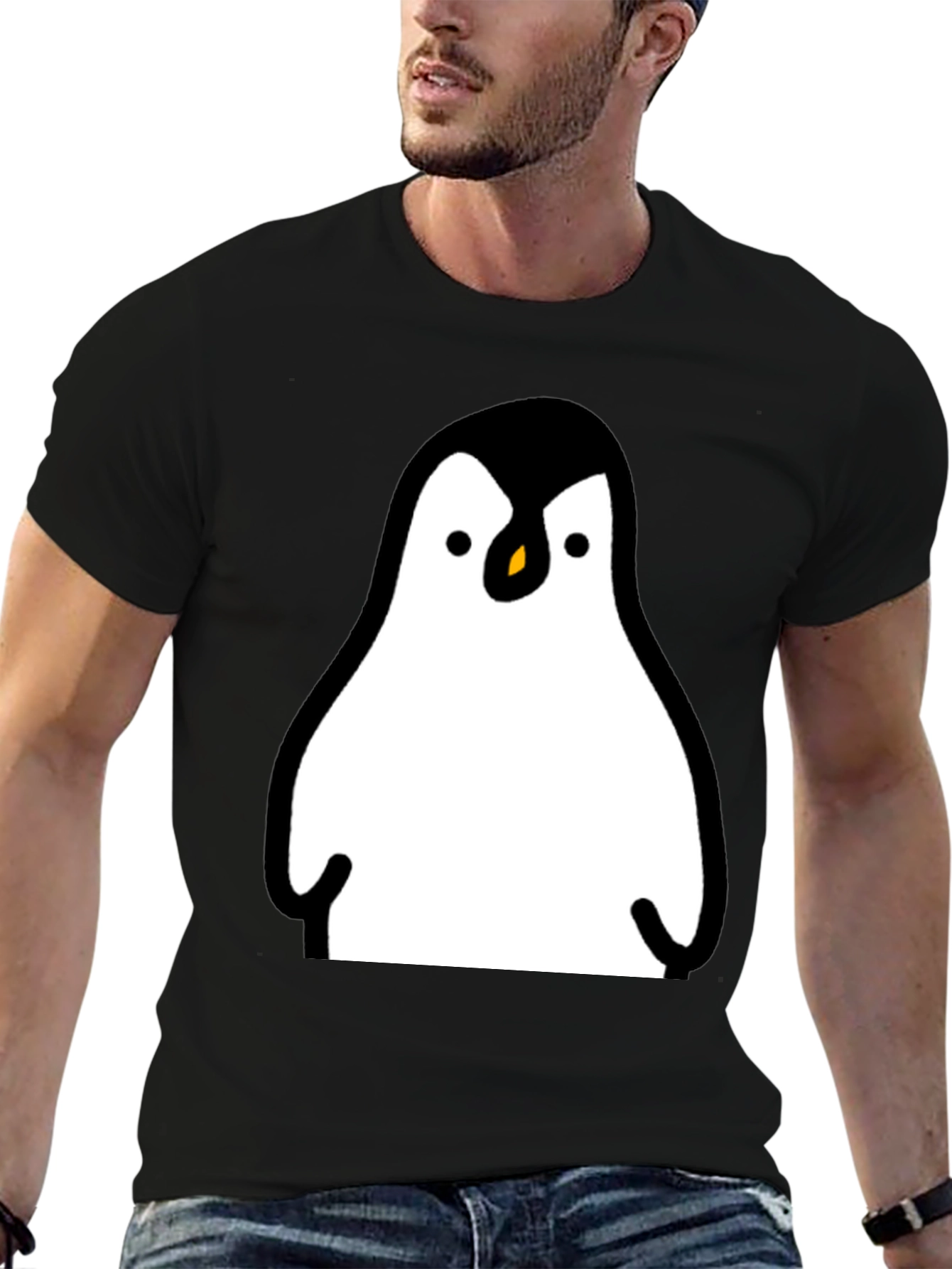Penguin Graphic Print T-Shirt - Mens Casual Tee