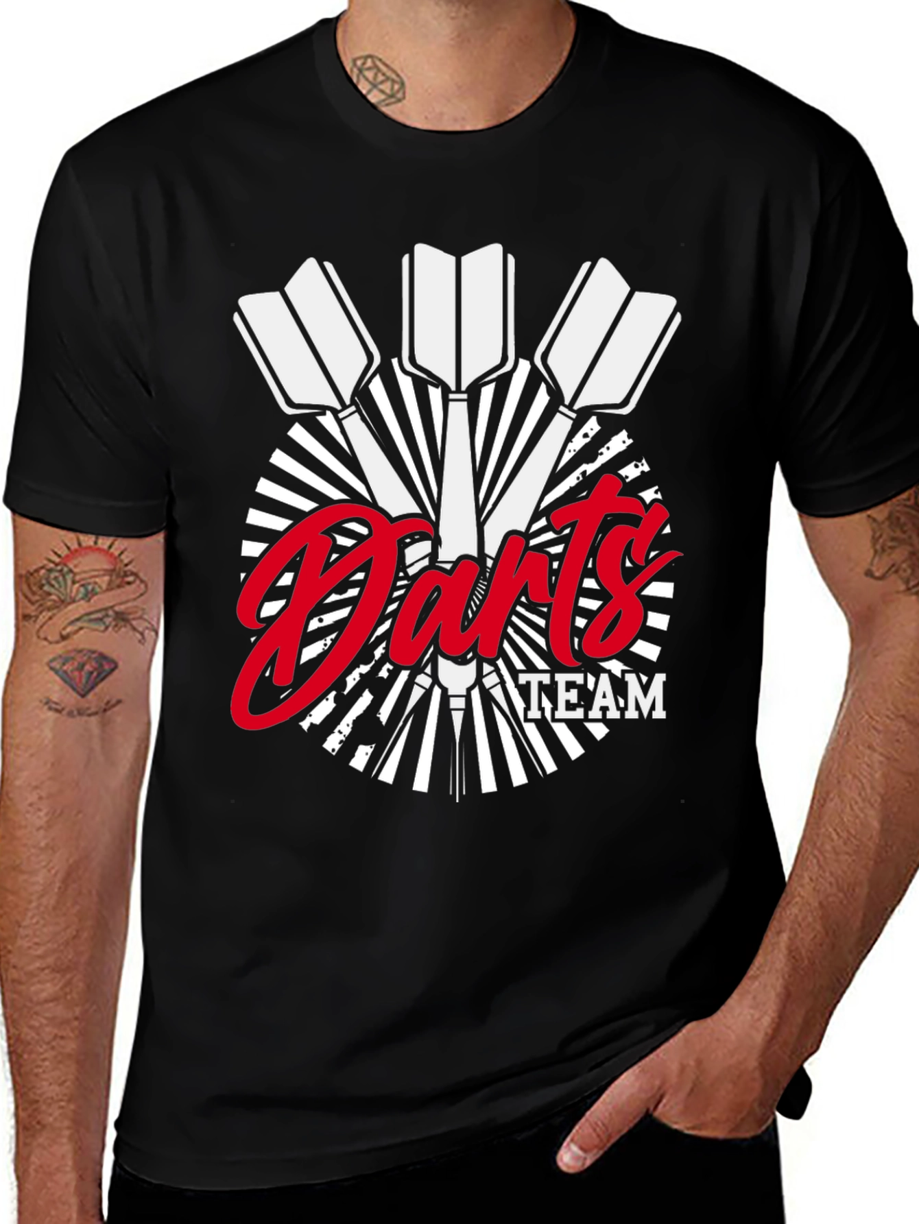 Darts Team Graphic Tee - Black T-Shirt