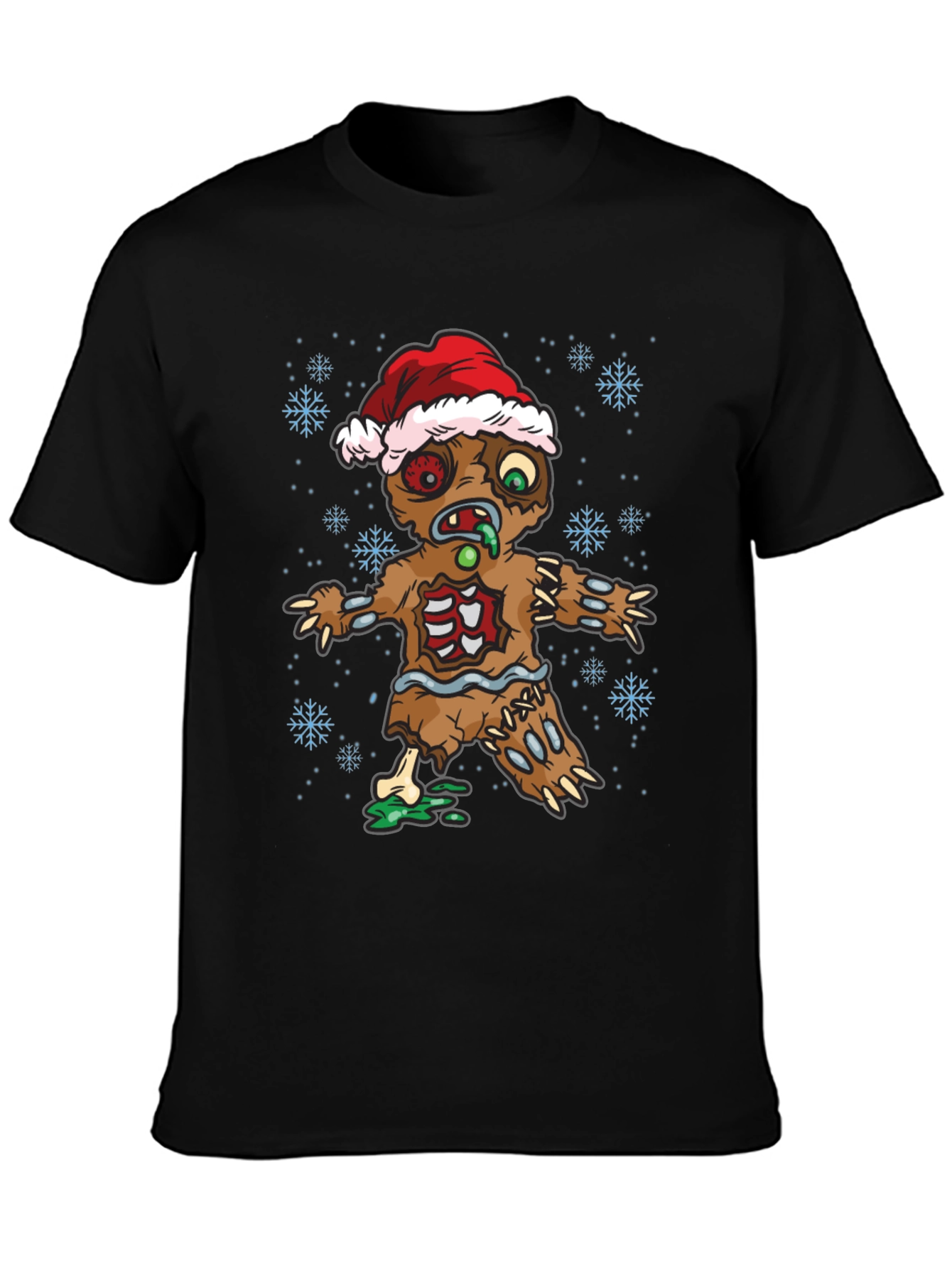 Zombie Gingerbread Man Holiday T-Shirt