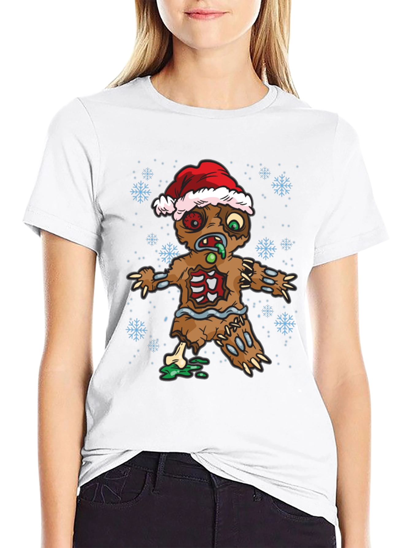 Zombie Gingerbread Man Holiday T-Shirt