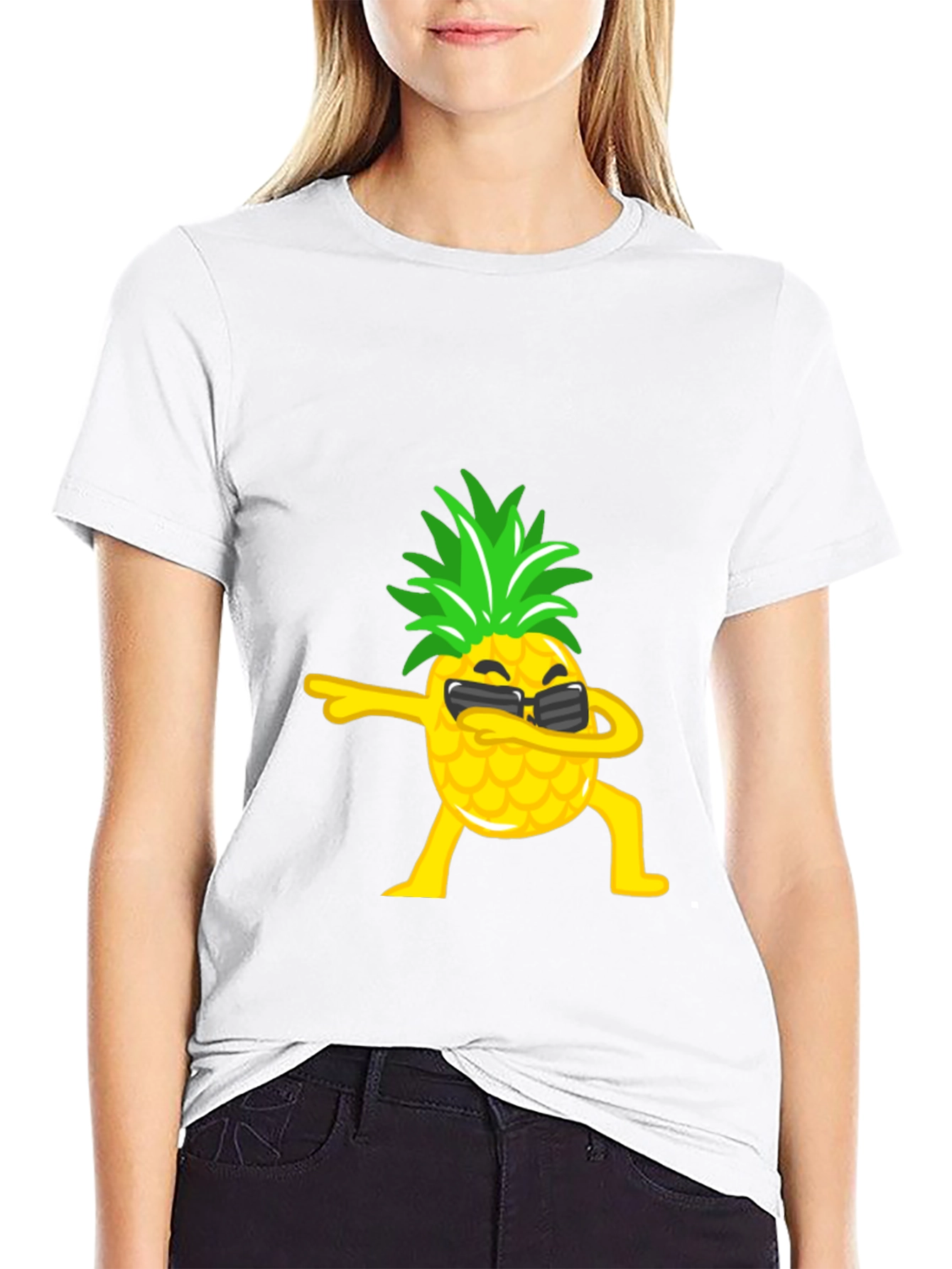 Dabbing Pineapple Graphic Tee - Black T-Shirt