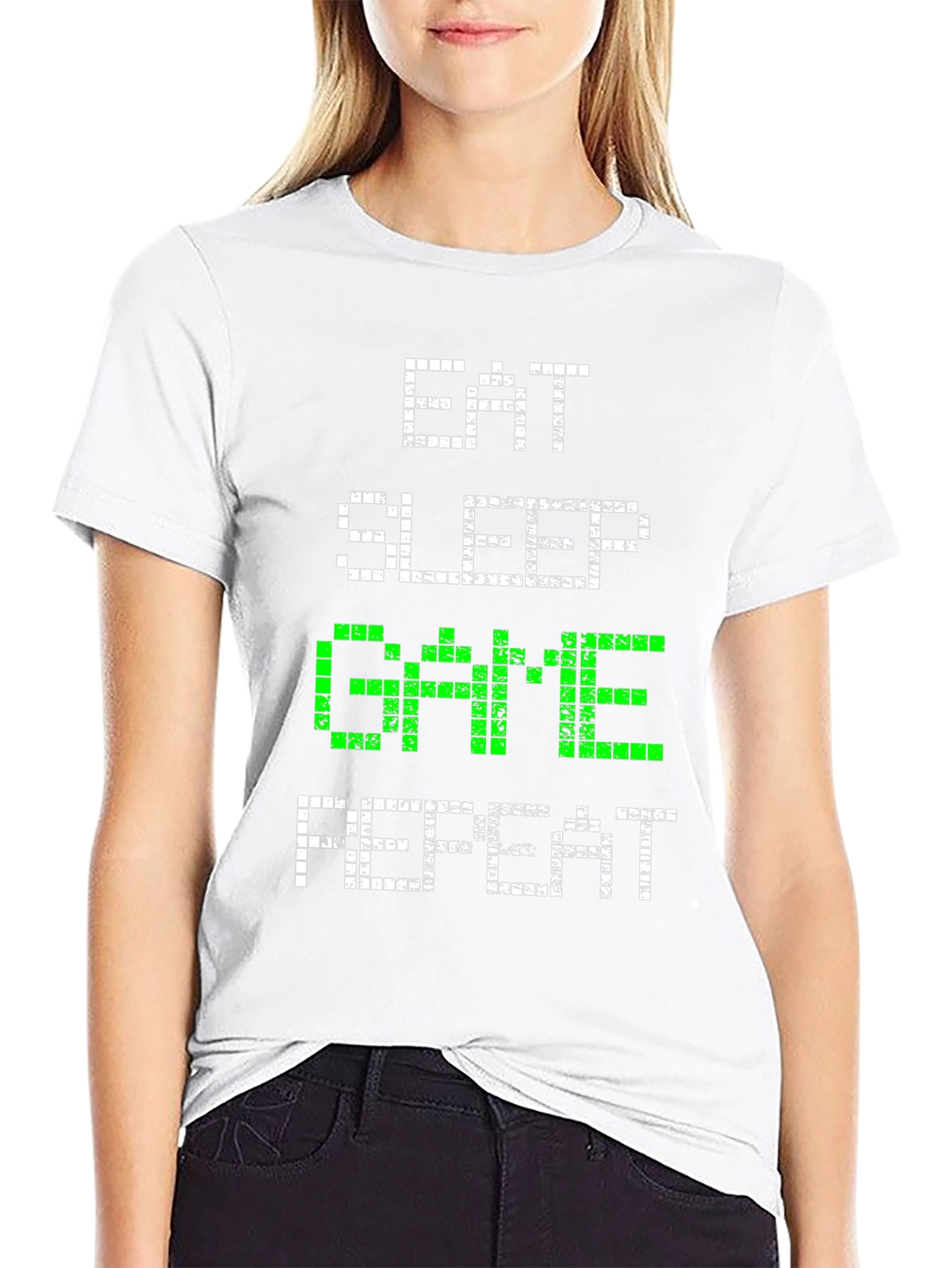 Eat Sleep Game Repeat Graphic Tee - Gamer Shirt
