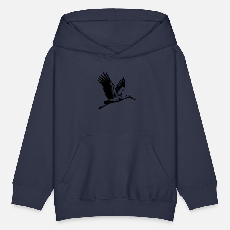 Elegant Flying Stork Bird
