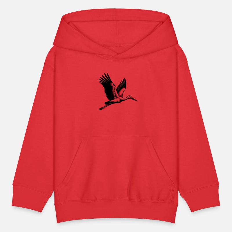 Elegant Flying Stork Bird