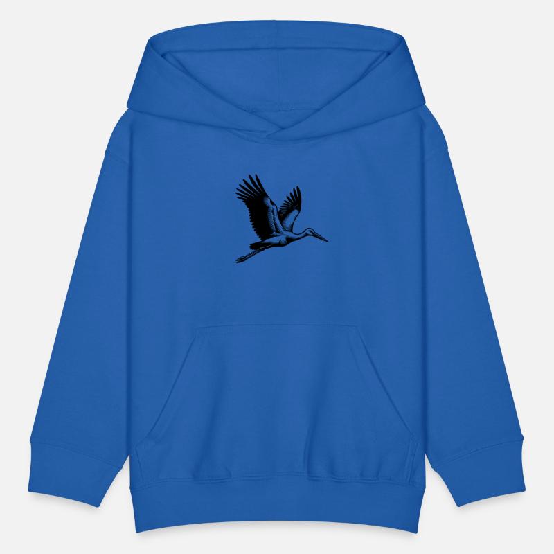Elegant Flying Stork Bird
