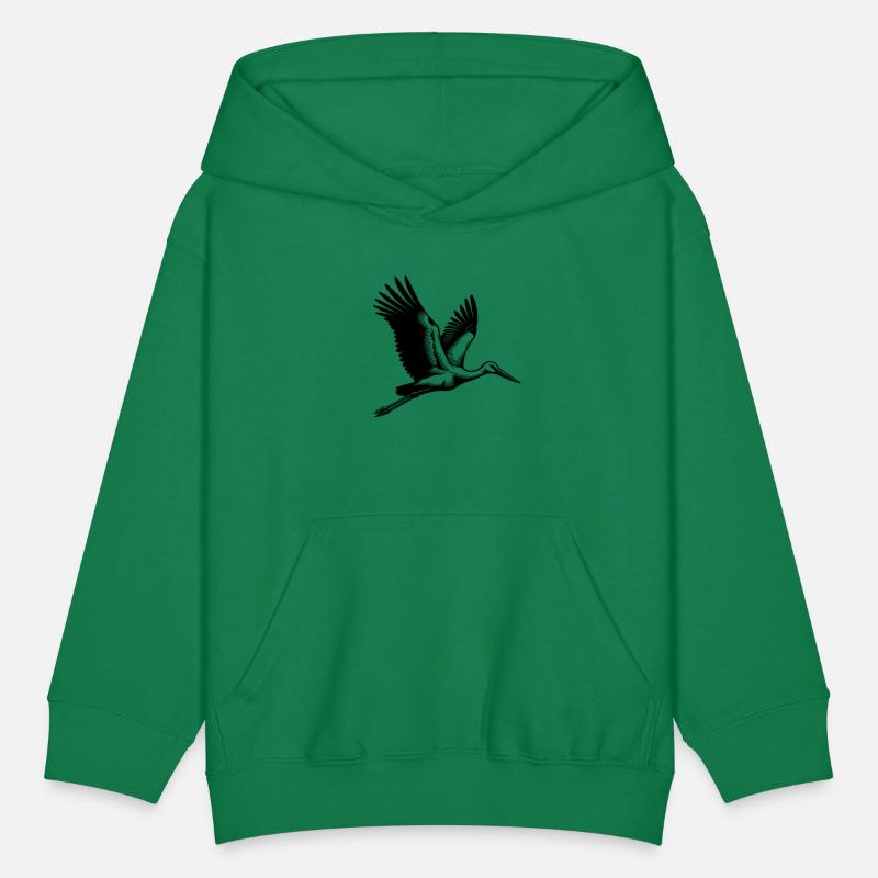 Elegant Flying Stork Bird