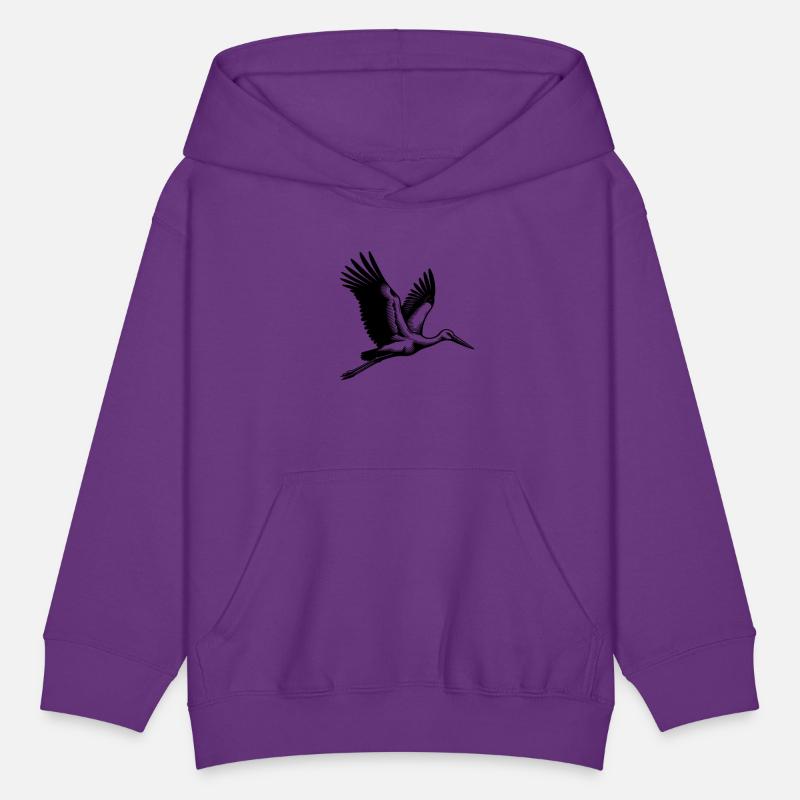 Elegant Flying Stork Bird