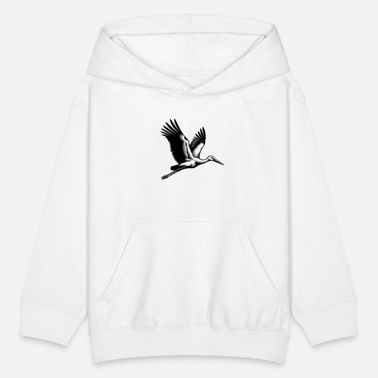 Elegant Flying Stork Bird