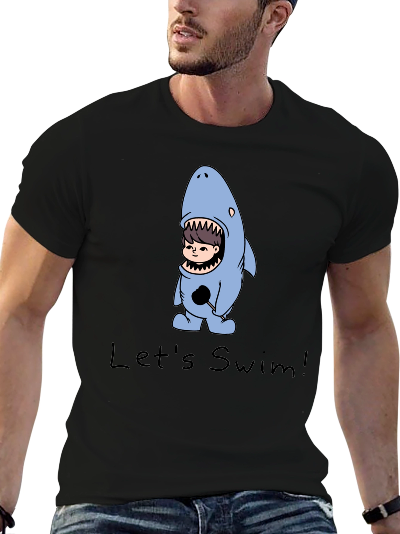 Shark Costume T-Shirt - Lets Swim!