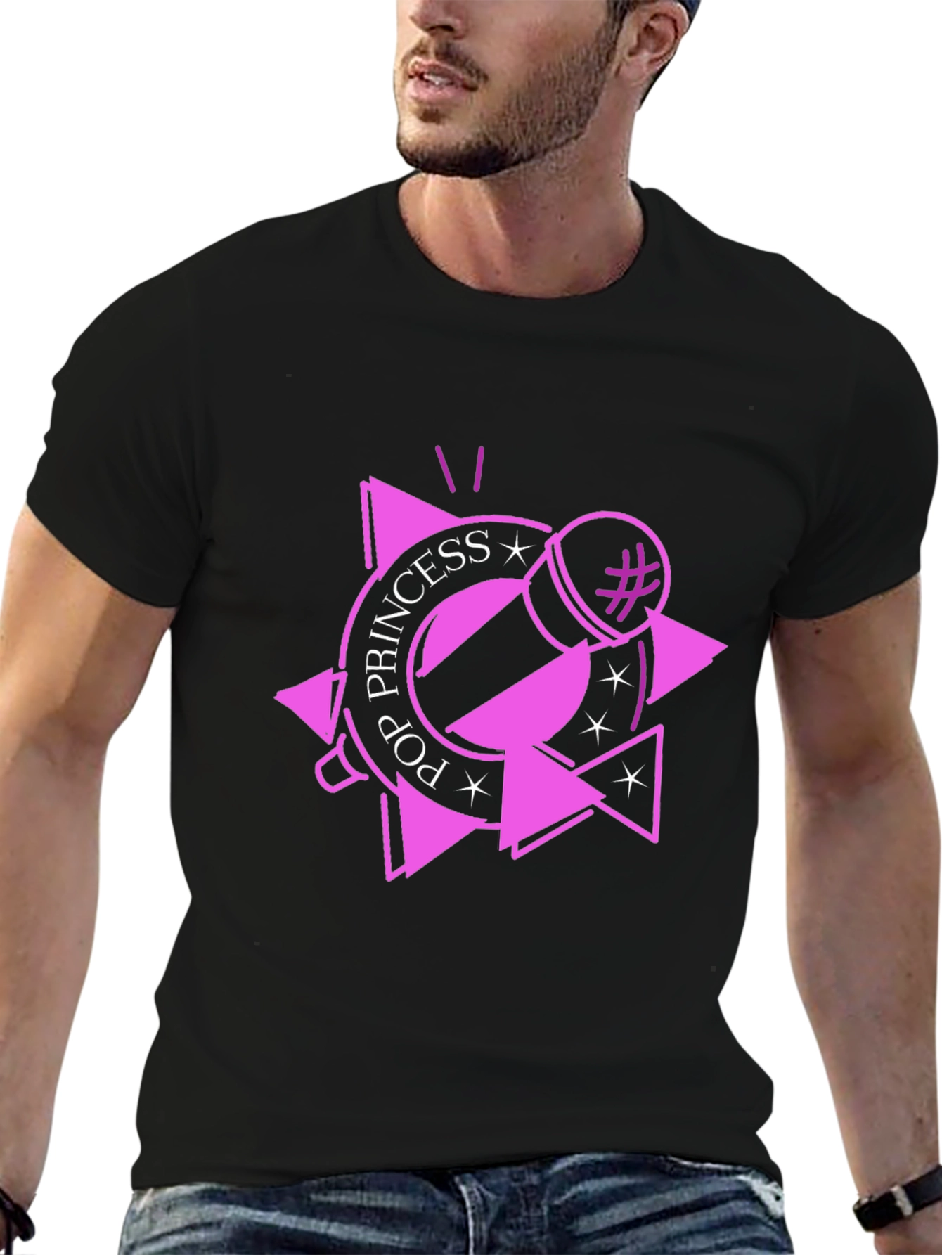 Pop Princess Black T-Shirt - Music Lover Tee