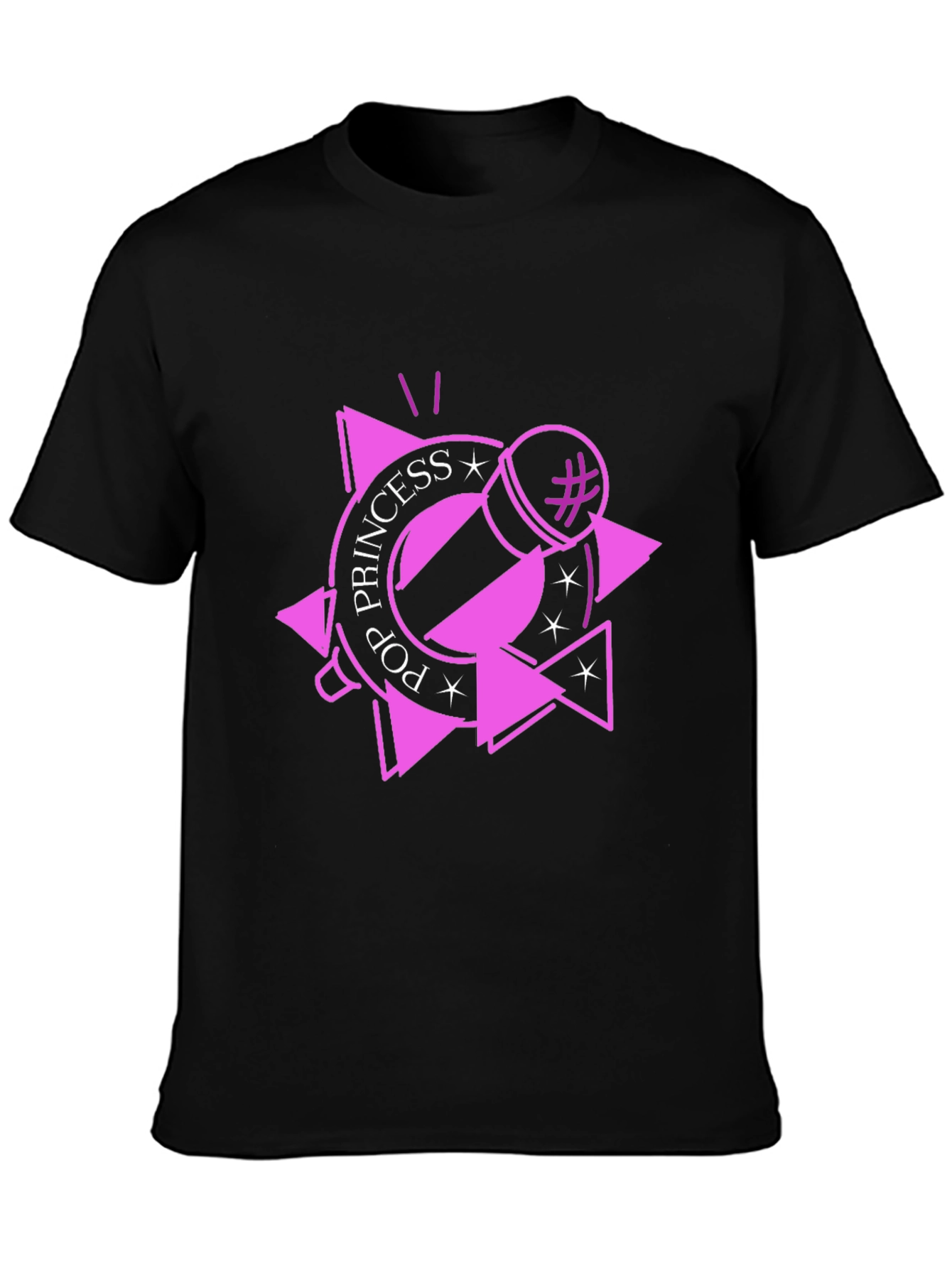 Pop Princess Black T-Shirt - Music Lover Tee