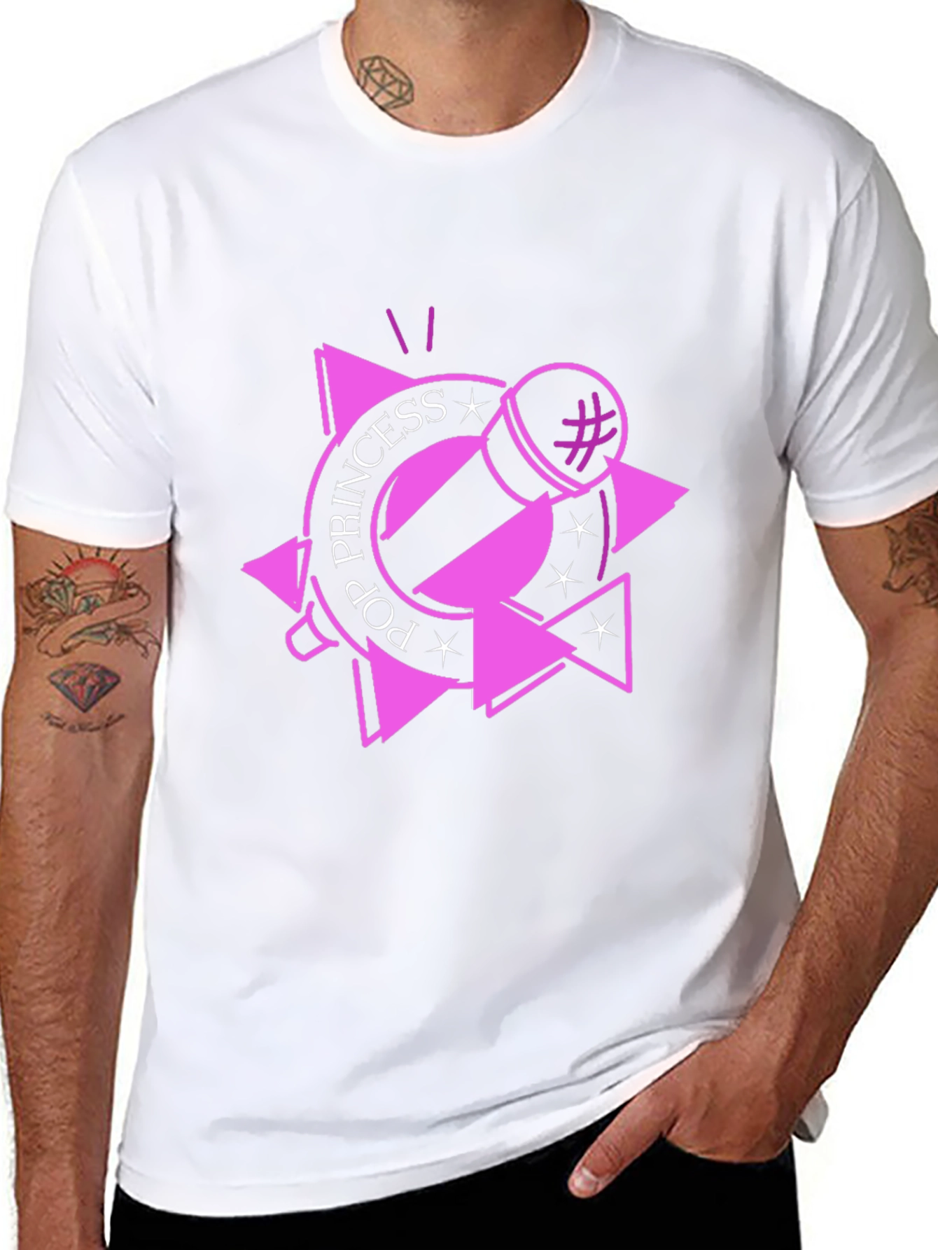 Pop Princess Black T-Shirt - Music Lover Tee
