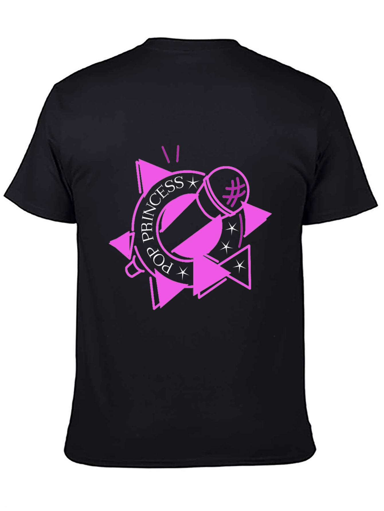 Pop Princess Black T-Shirt - Music Lover Tee