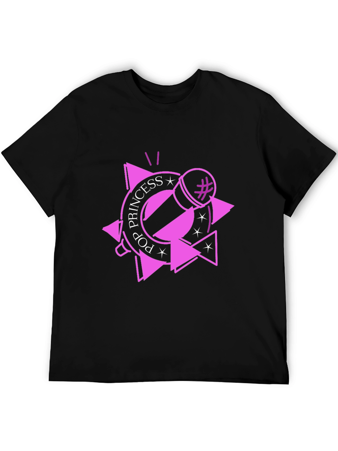 Pop Princess Black T-Shirt - Music Lover Tee