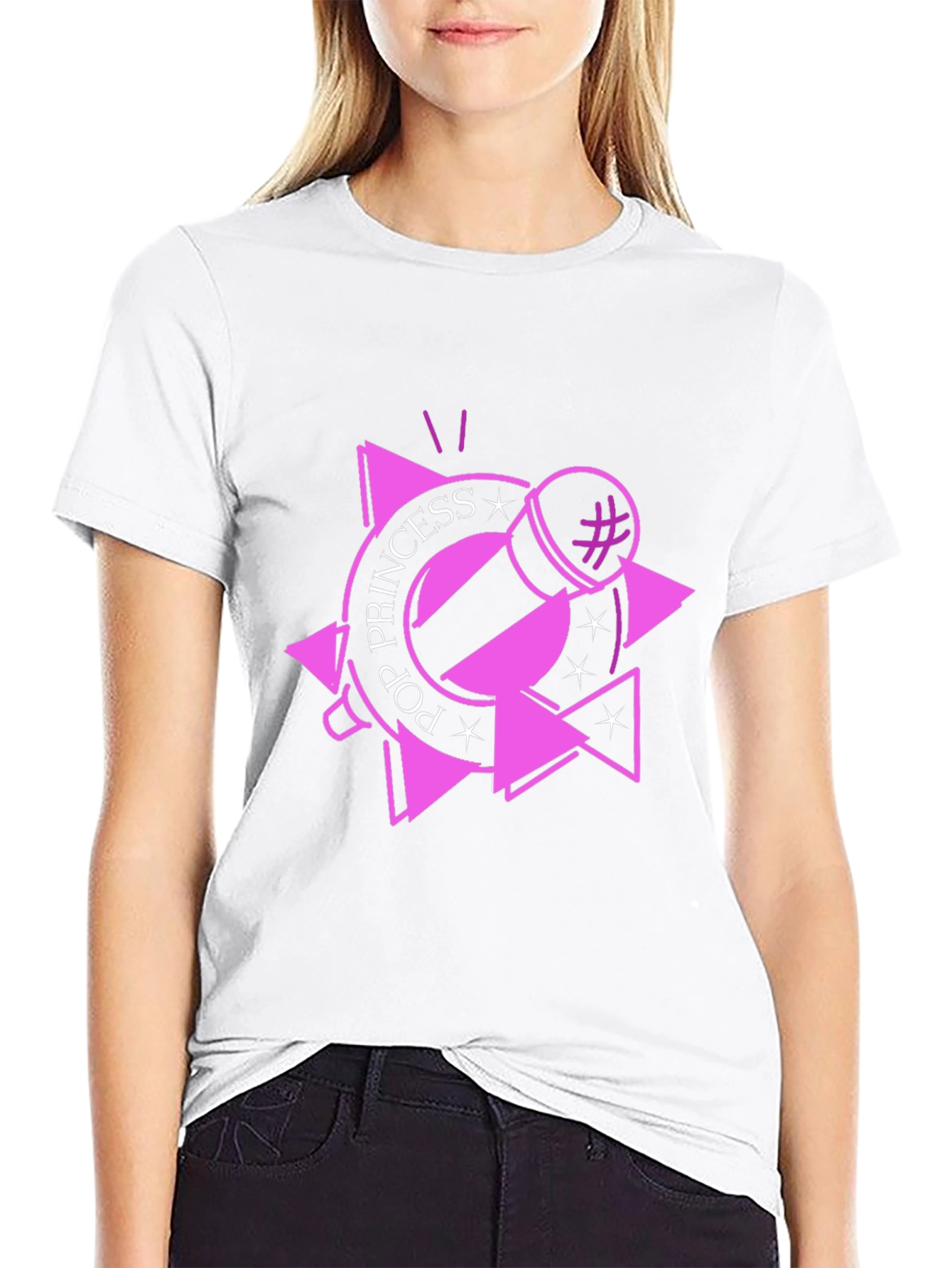 Pop Princess Black T-Shirt - Music Lover Tee