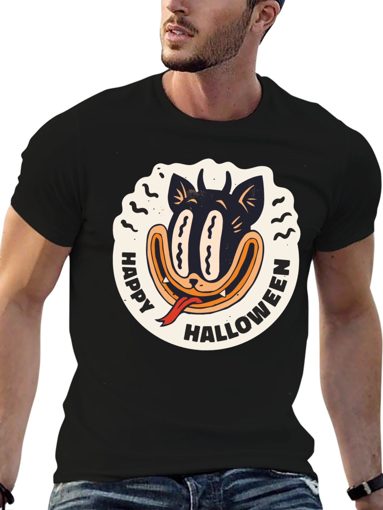 Happy Halloween Black Cat T-Shirt
