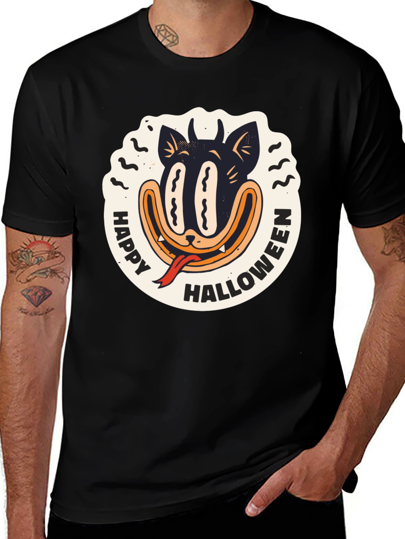 Happy Halloween Black Cat T-Shirt