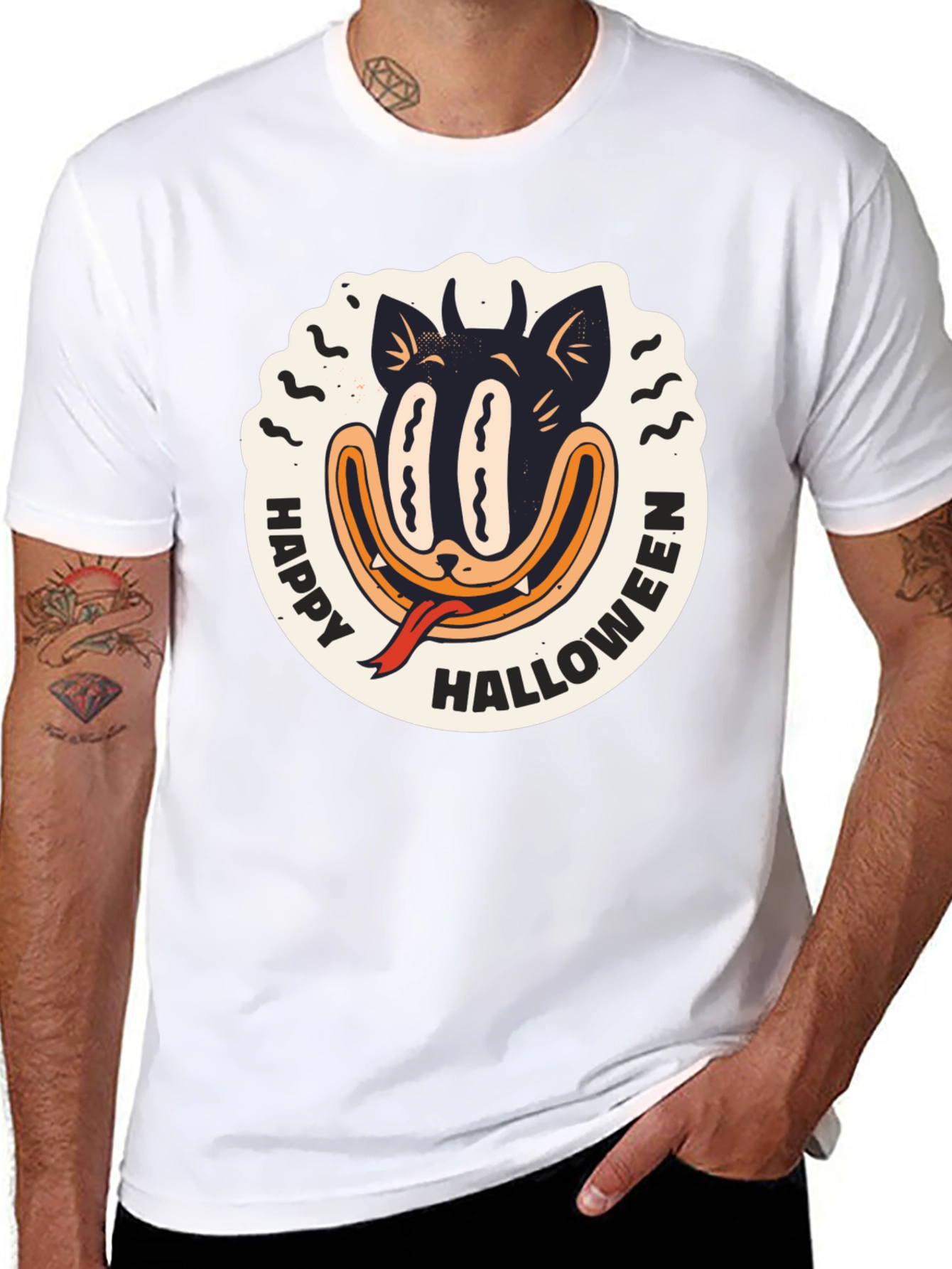 Happy Halloween Black Cat T-Shirt