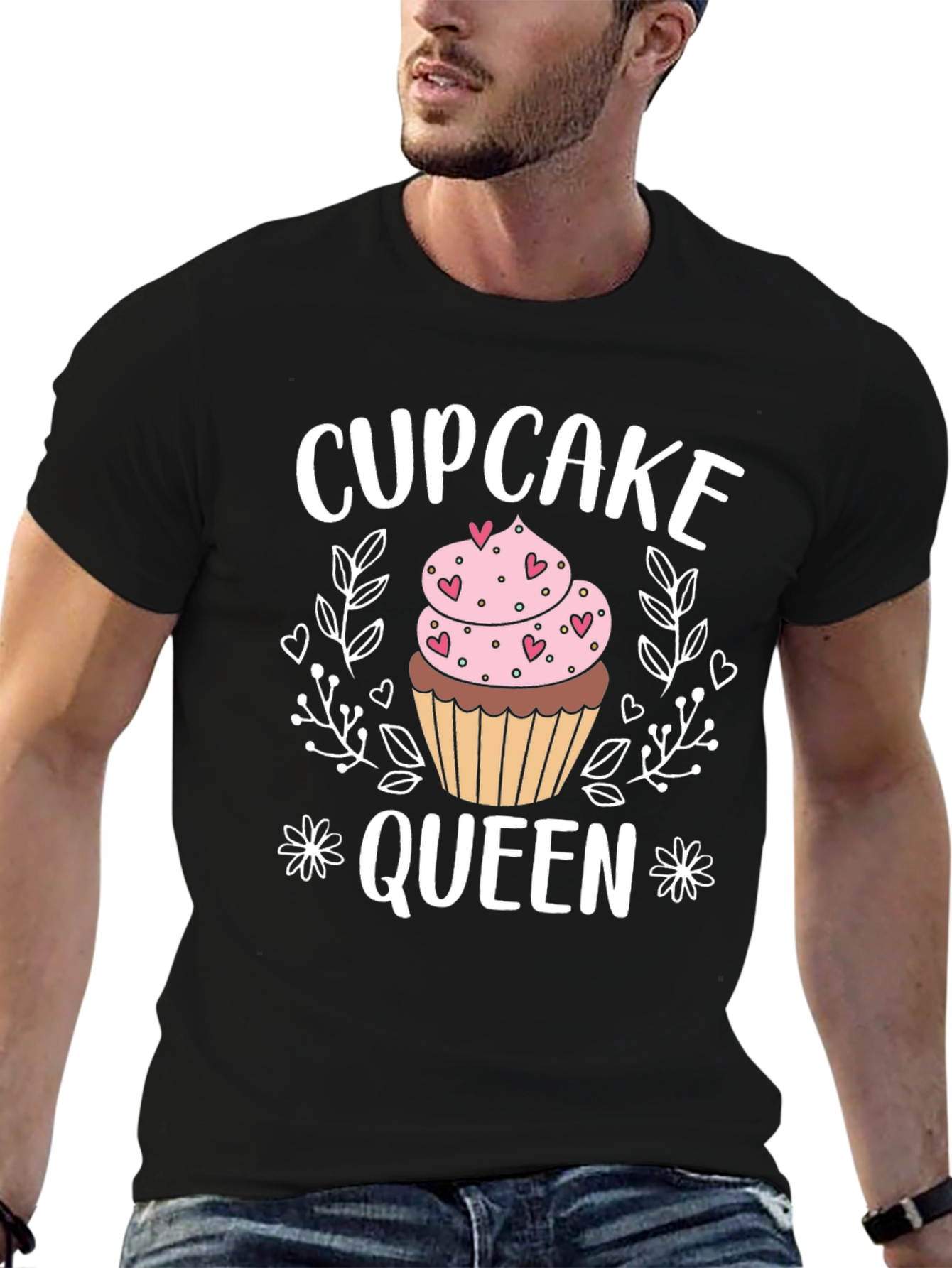 Cupcake Queen Graphic T-Shirt - Black