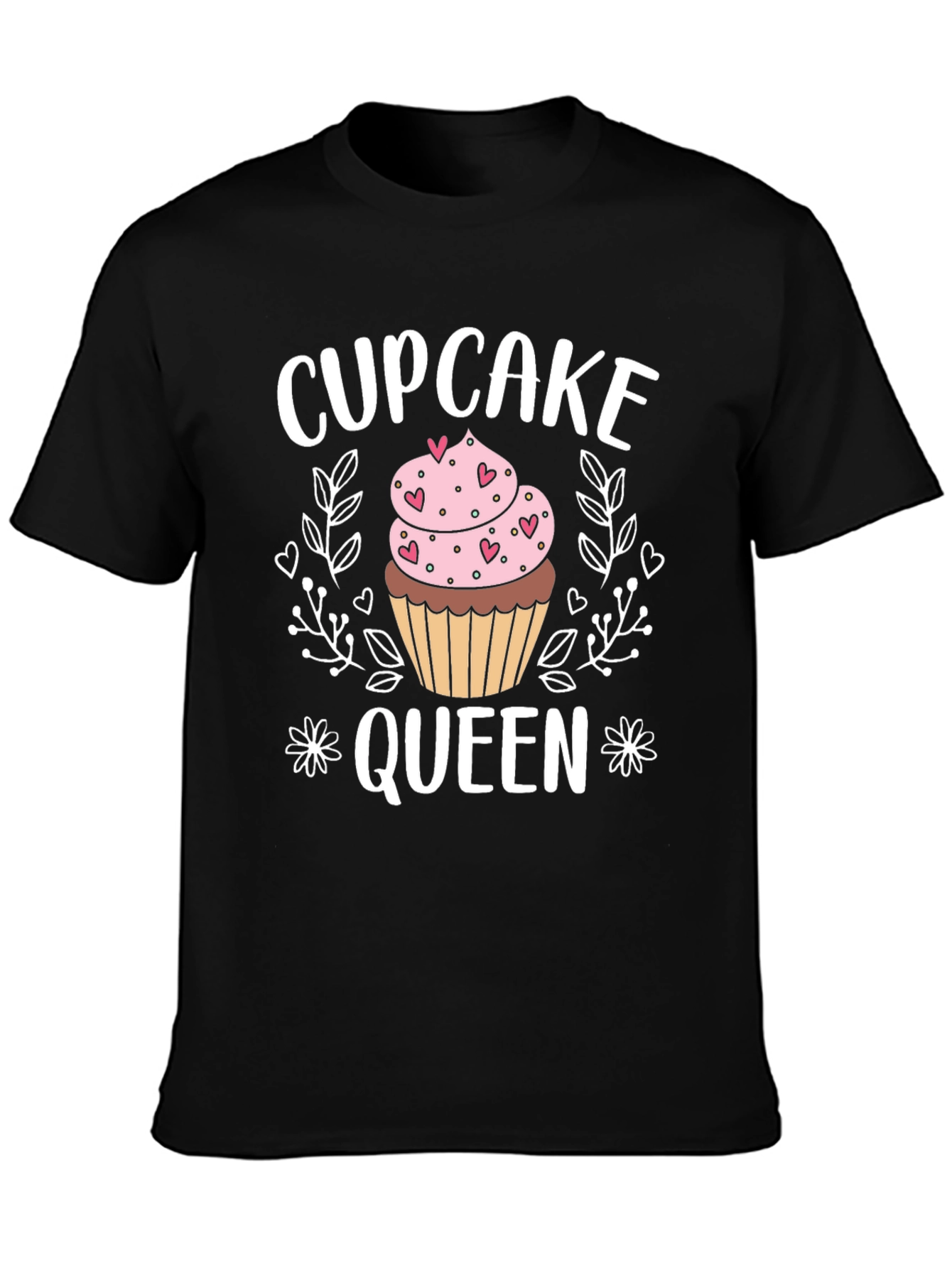 Cupcake Queen Graphic T-Shirt - Black
