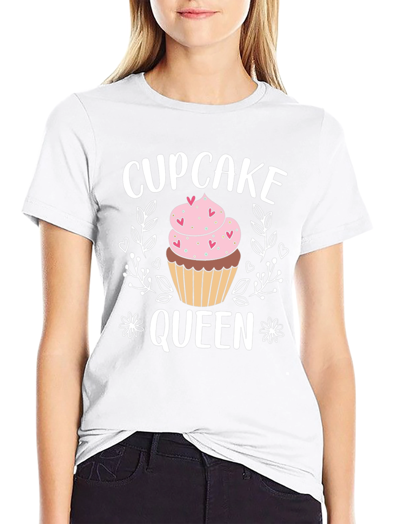 Cupcake Queen Graphic T-Shirt - Black
