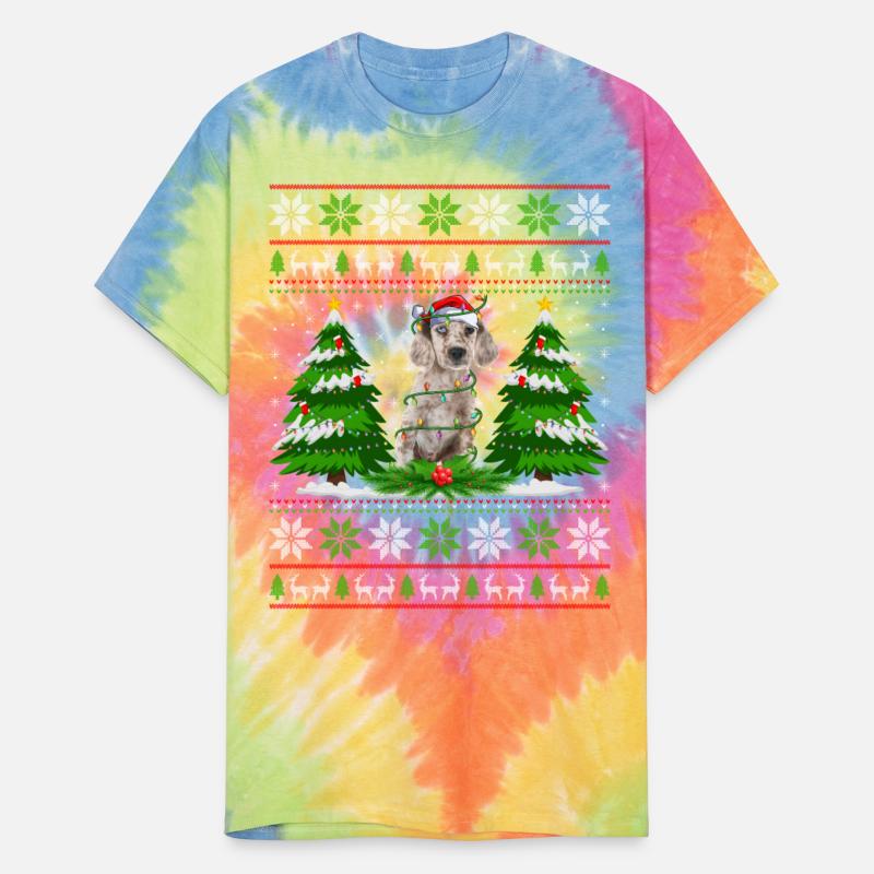 English Setter Dog Christmas Tree Lights