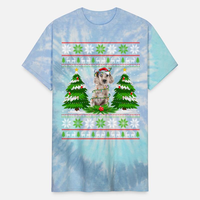 English Setter Dog Christmas Tree Lights