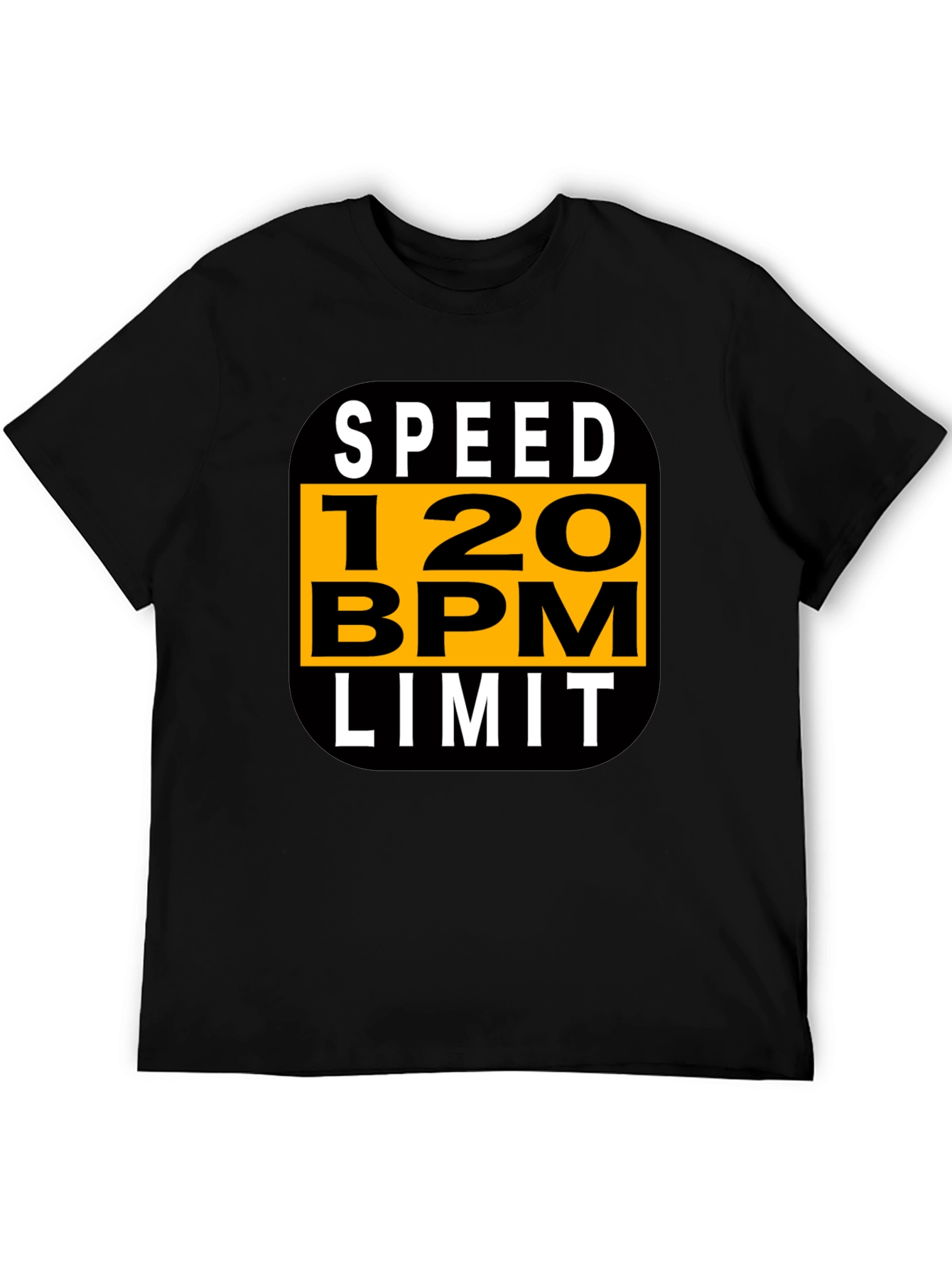 Speed 120 BPM Limit Black Graphic Tee