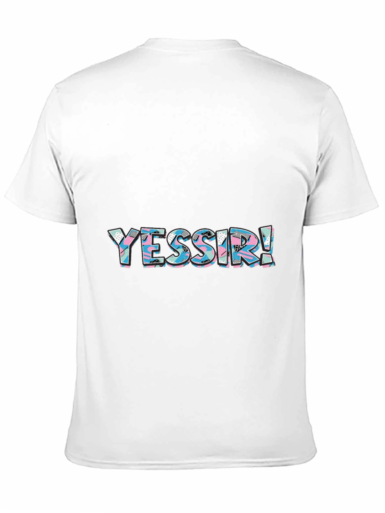 Yessir! Black Graphic Tee for Men