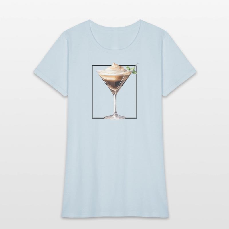 Espresso Martini Watercolour Minimalist Glass